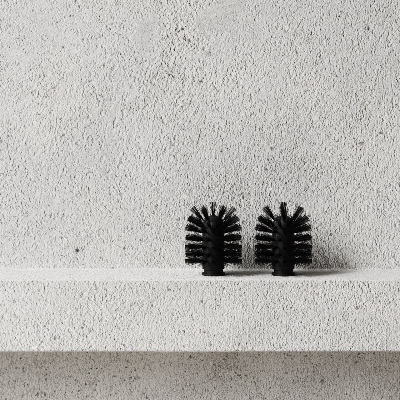 Toiletbørstehoved, sort (2 stk.) • NICHBA