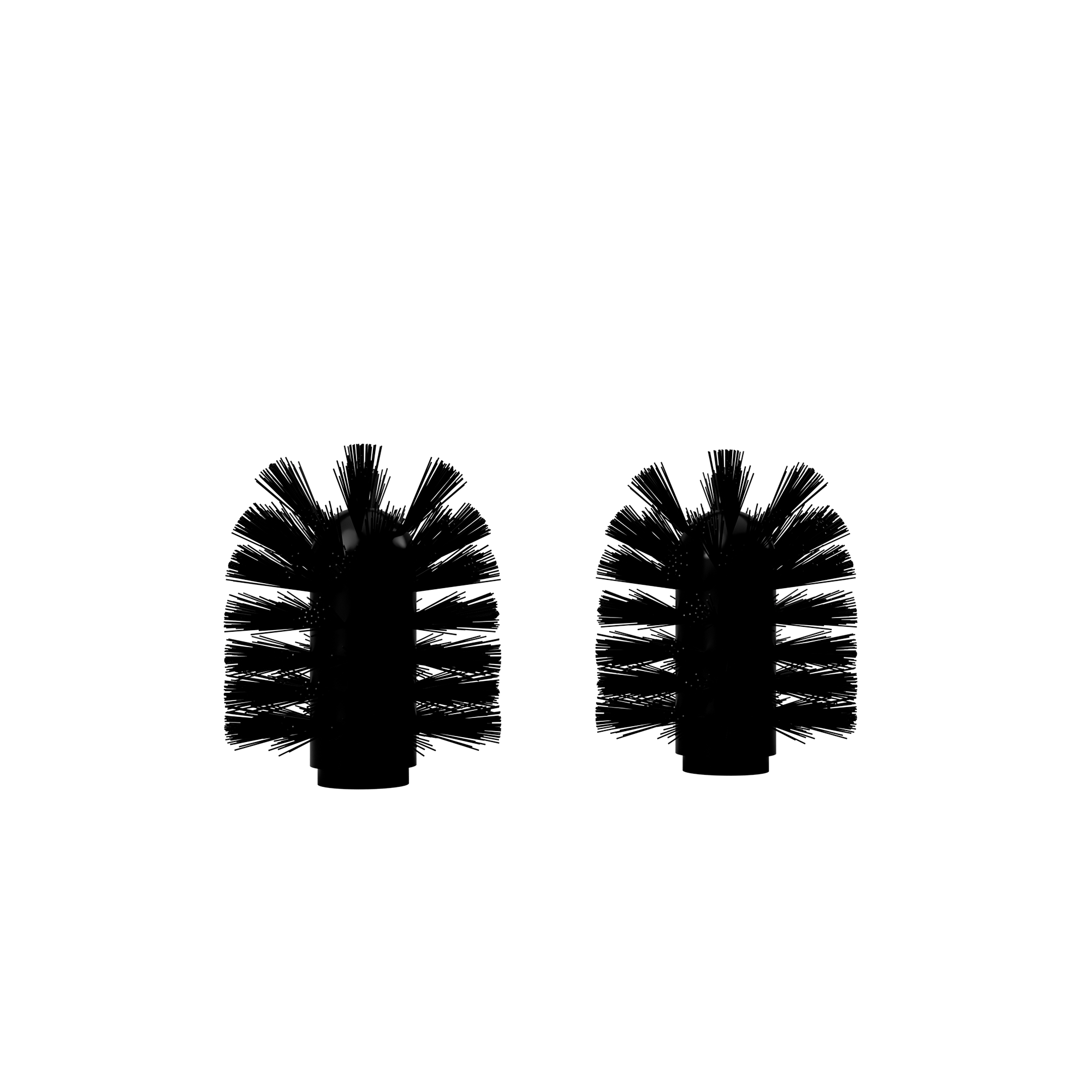 Toiletbørstehoved, sort (2 stk.) • NICHBA