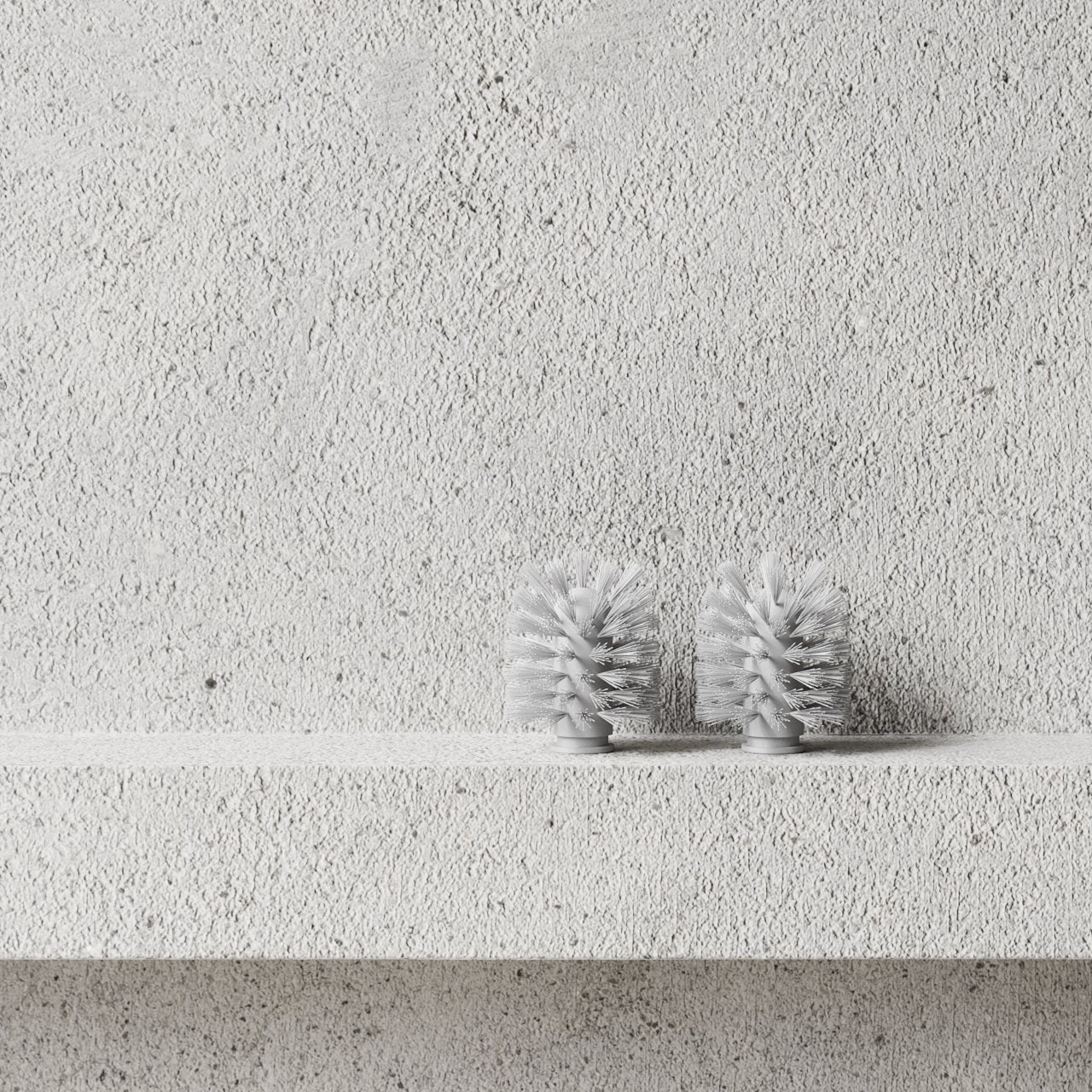 Toiletbørstehoved, hvid (2 stk.) • NICHBA