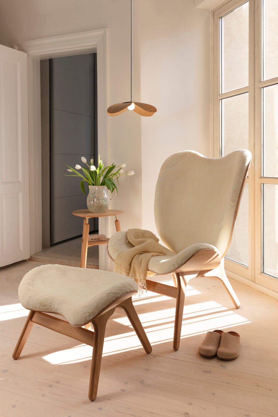 Forget Me Not pendel med roset, egetræ • UMAGE