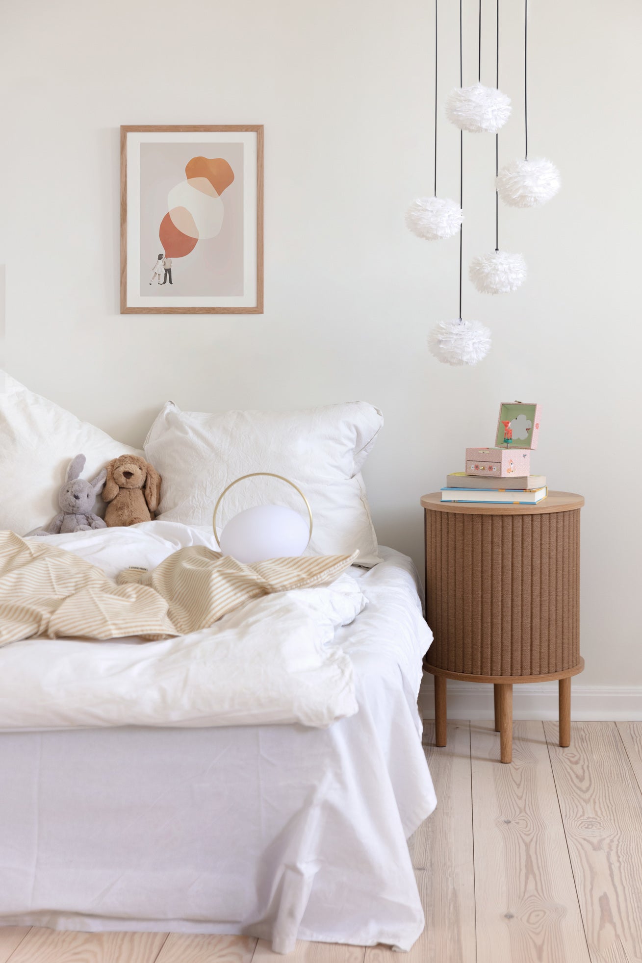 Eos Nano Cluster 5 pendel med roset mini, hvid og sort • UMAGE