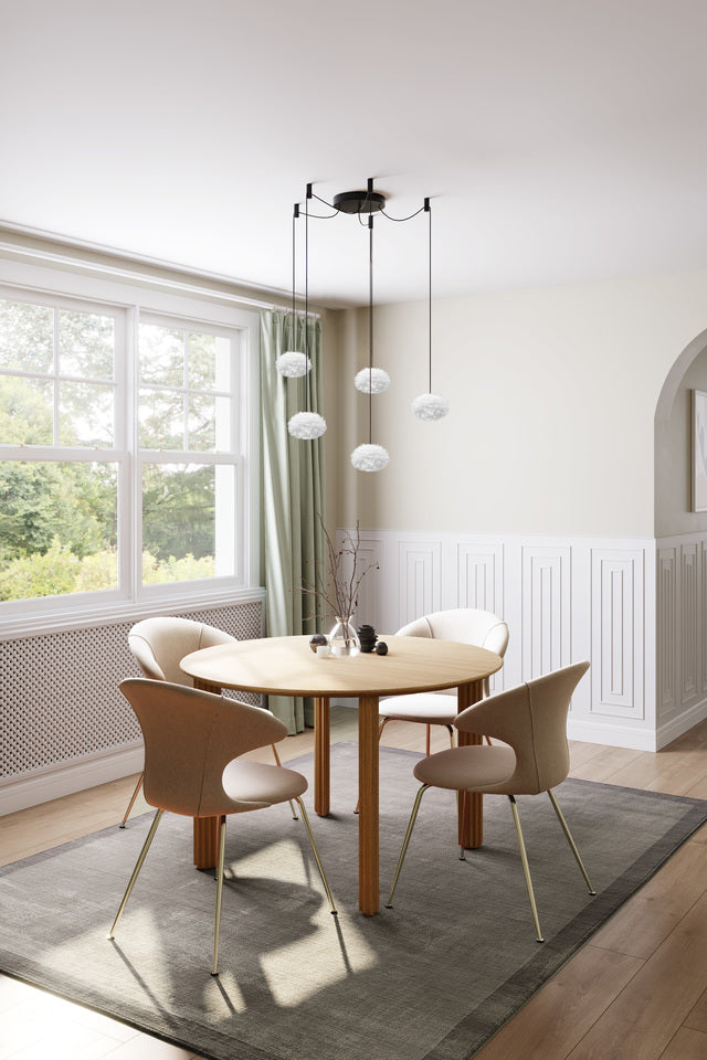 Eos Nano Cluster 5 pendel med roset mini, hvid og sort • UMAGE