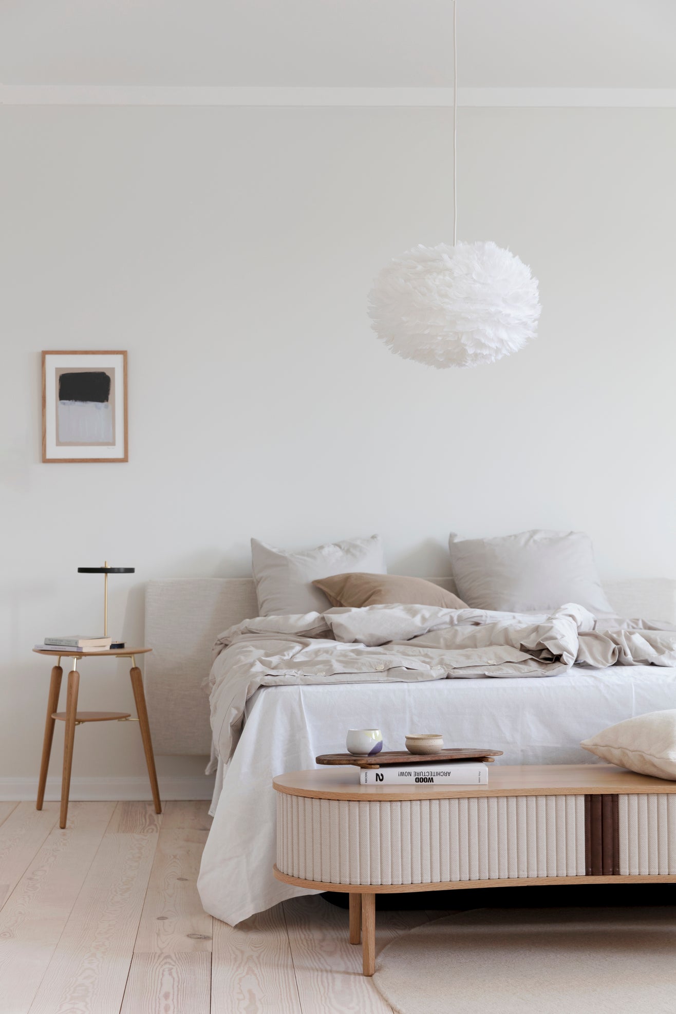 Eos pendel med roset, hvid • UMAGE