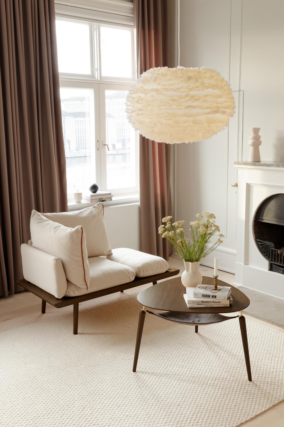 Eos pendel med roset, hvid og sort • UMAGE