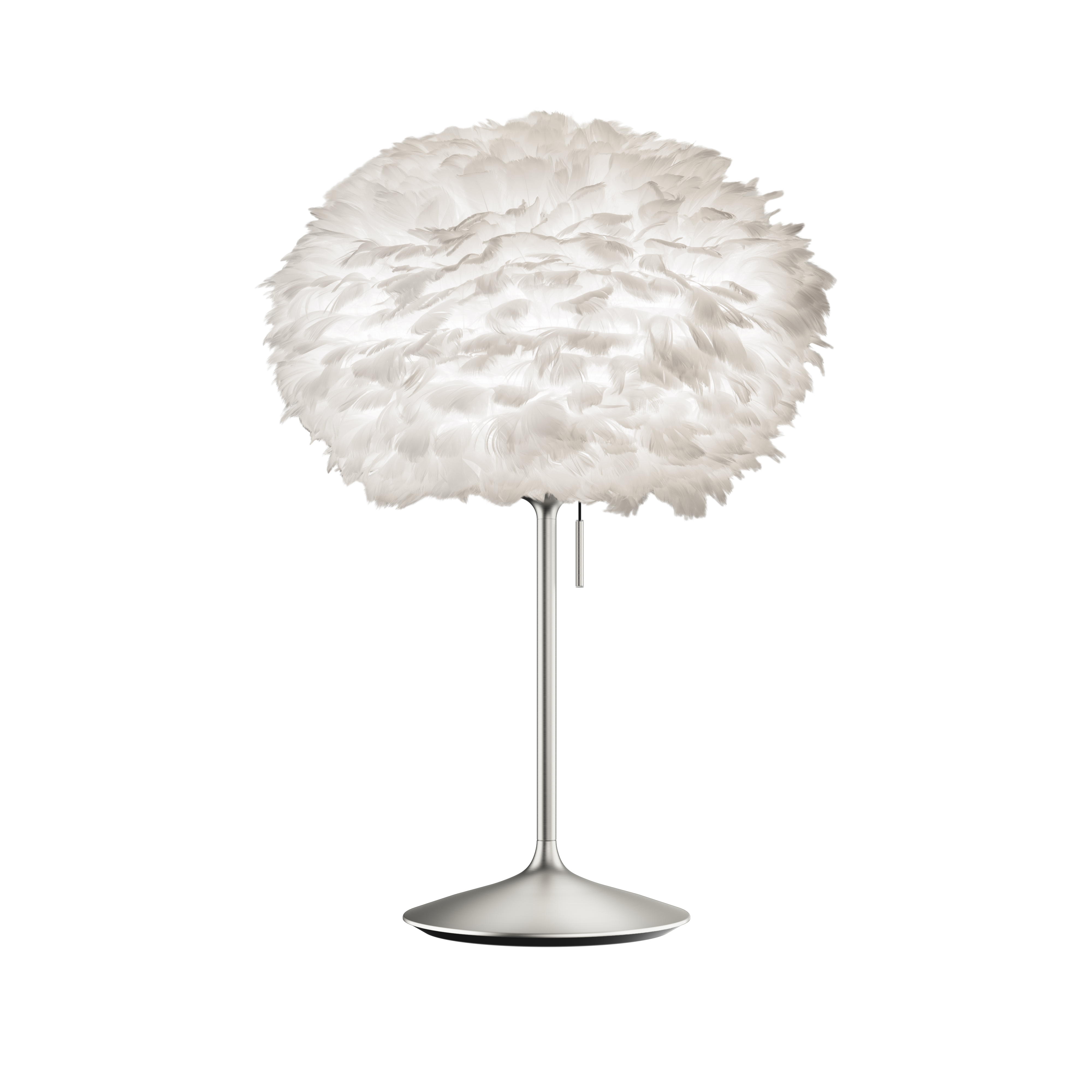 Eos bordlampe, hvid og børstet stål look • UMAGE