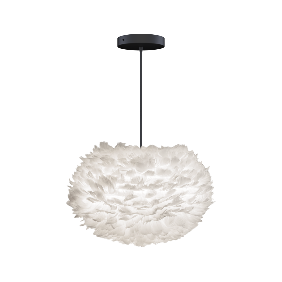 Eos pendel med roset, hvid og sort • UMAGE