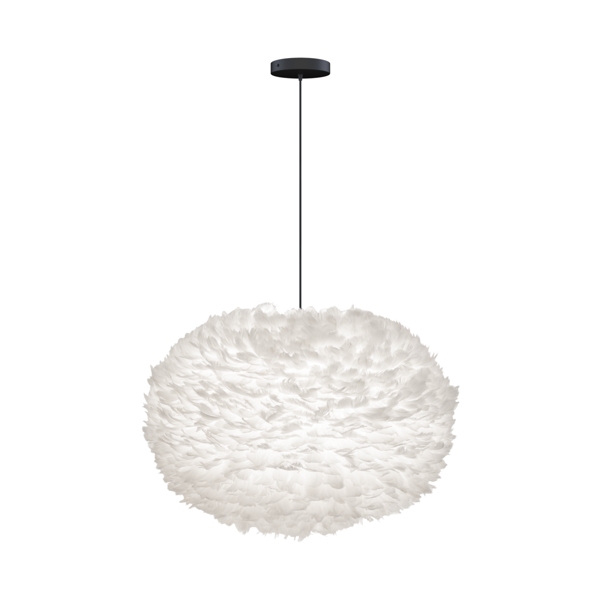 Eos pendel med roset, hvid og sort • UMAGE