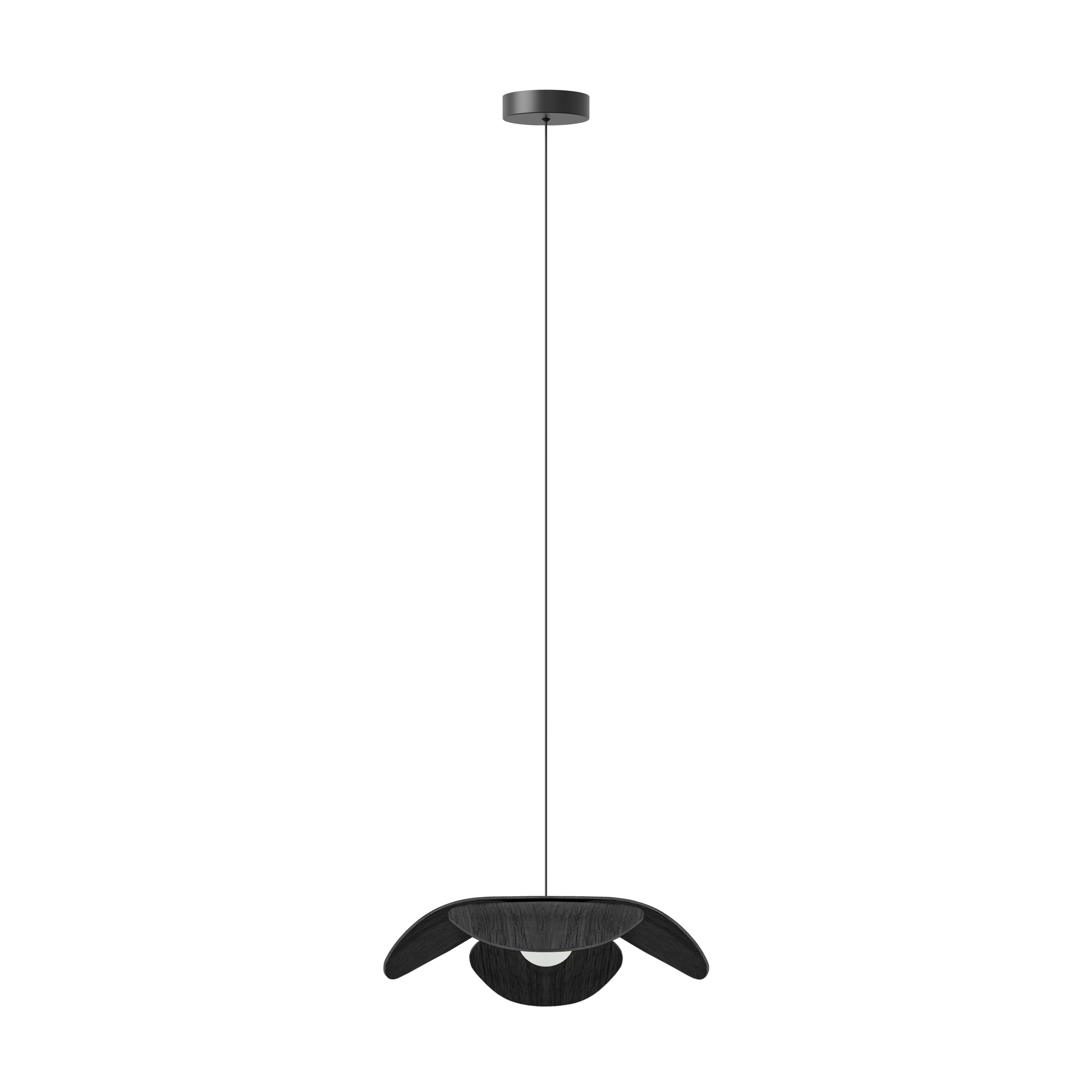 Forget Me Not pendel med roset, sort egetræ • UMAGE