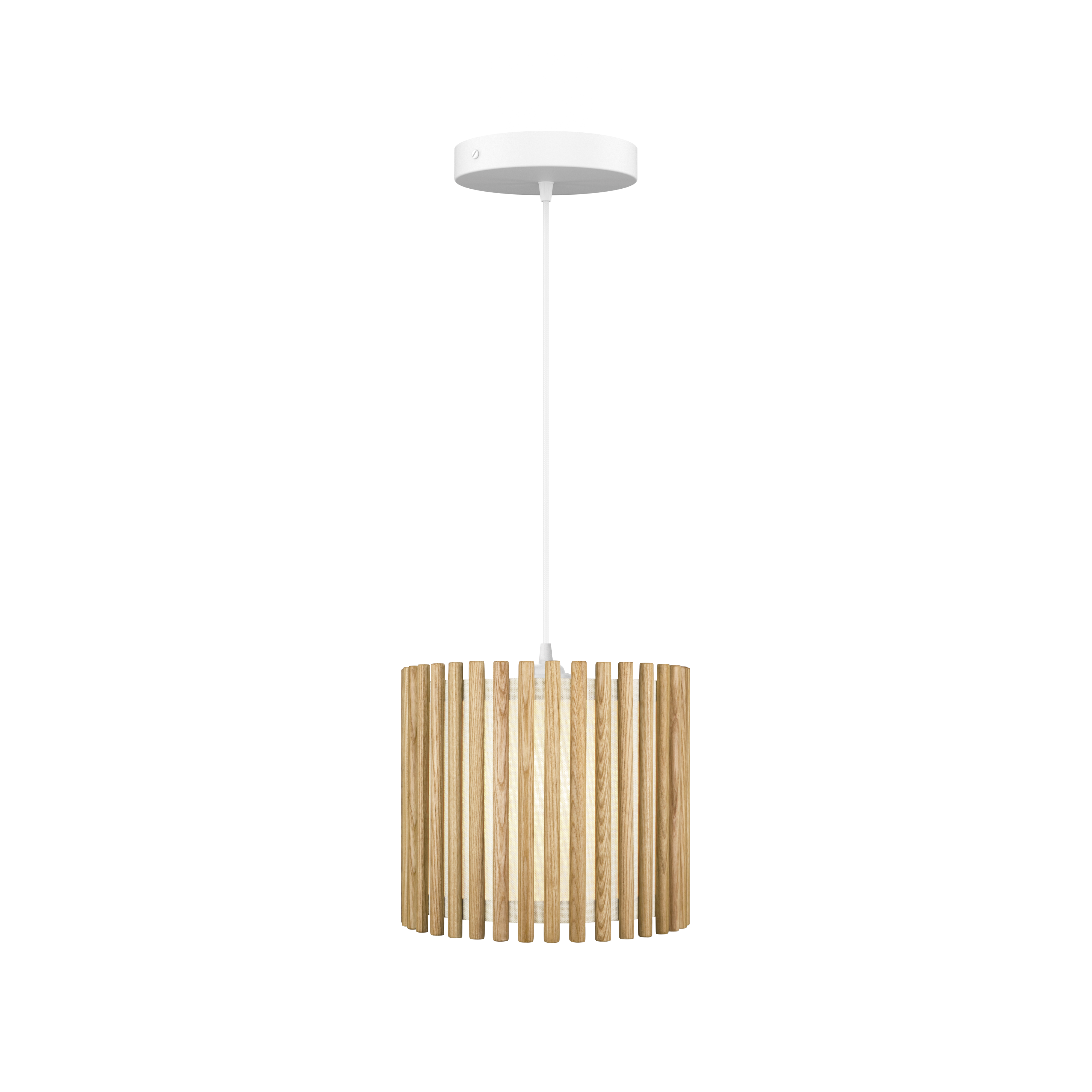 Komorebi Circle pendel, egetræ og hvid • UMAGE