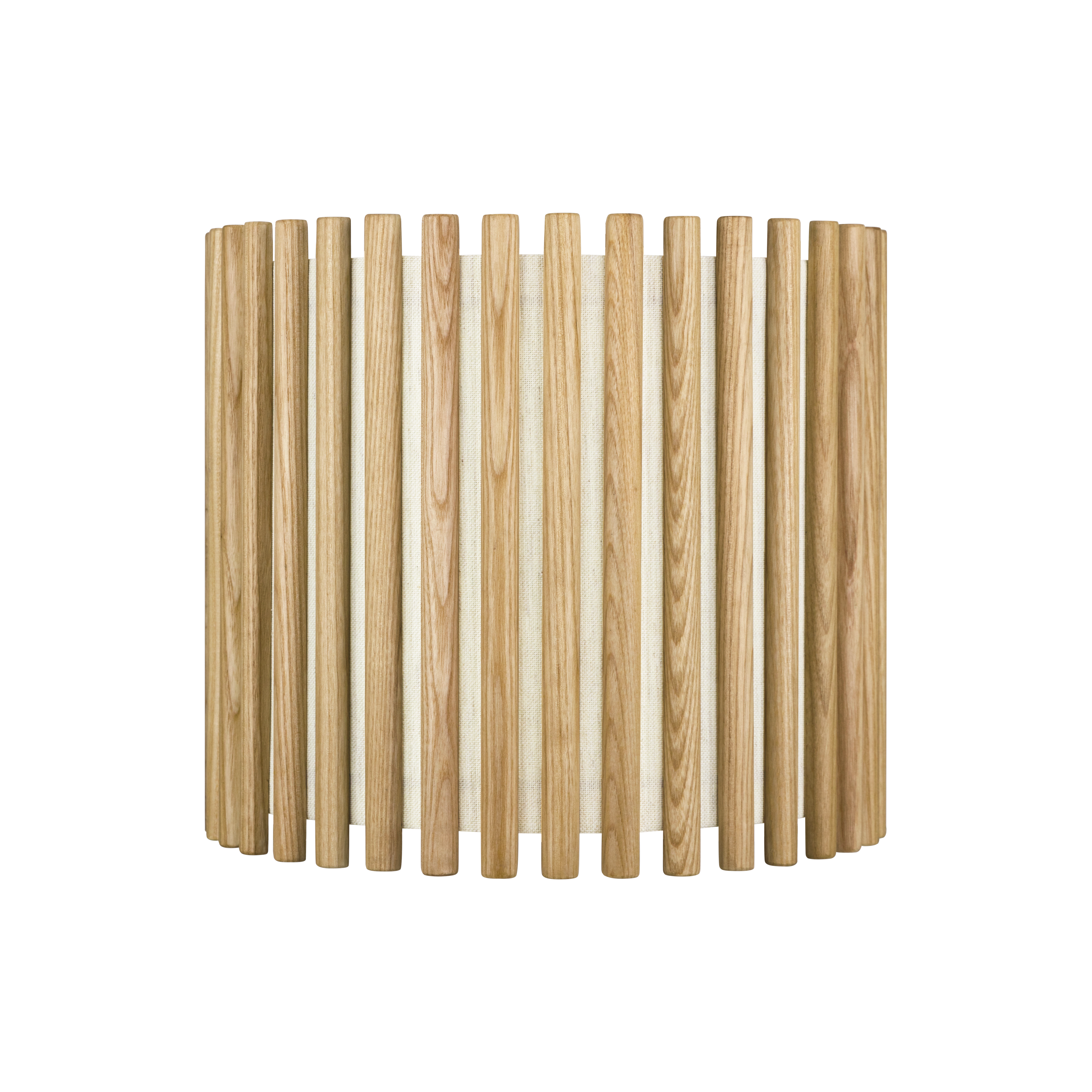 Komorebi Circle bordlampe, egetræ og børstet stål look • UMAGE