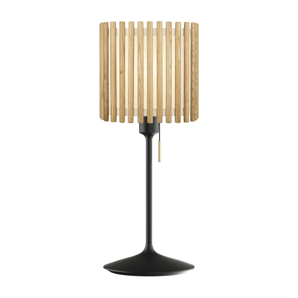 Komorebi Square bordlampe, egetræ og sort • UMAGE