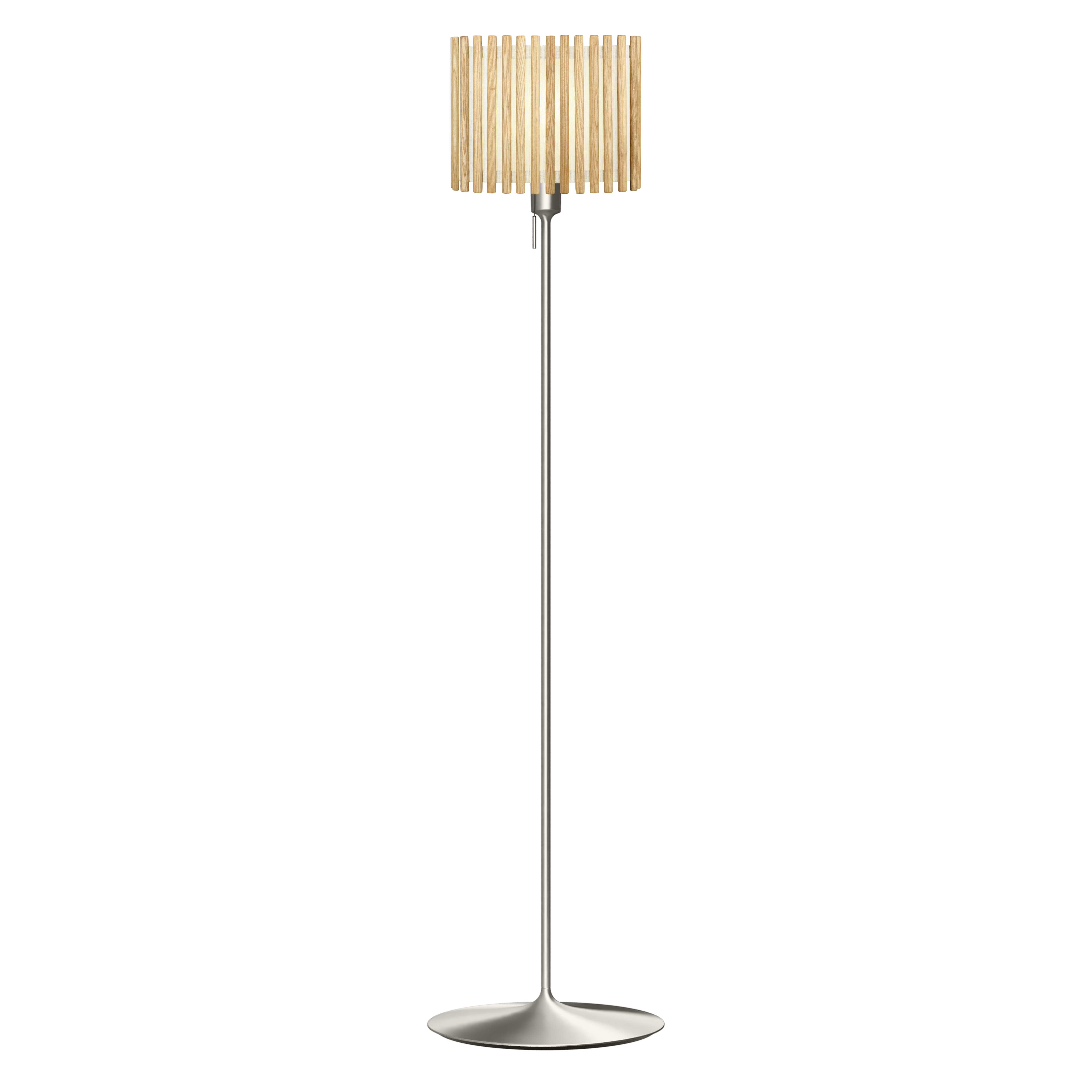 Komorebi Rectangular gulvlampe, egetræ og børstet stål look • UMAGE