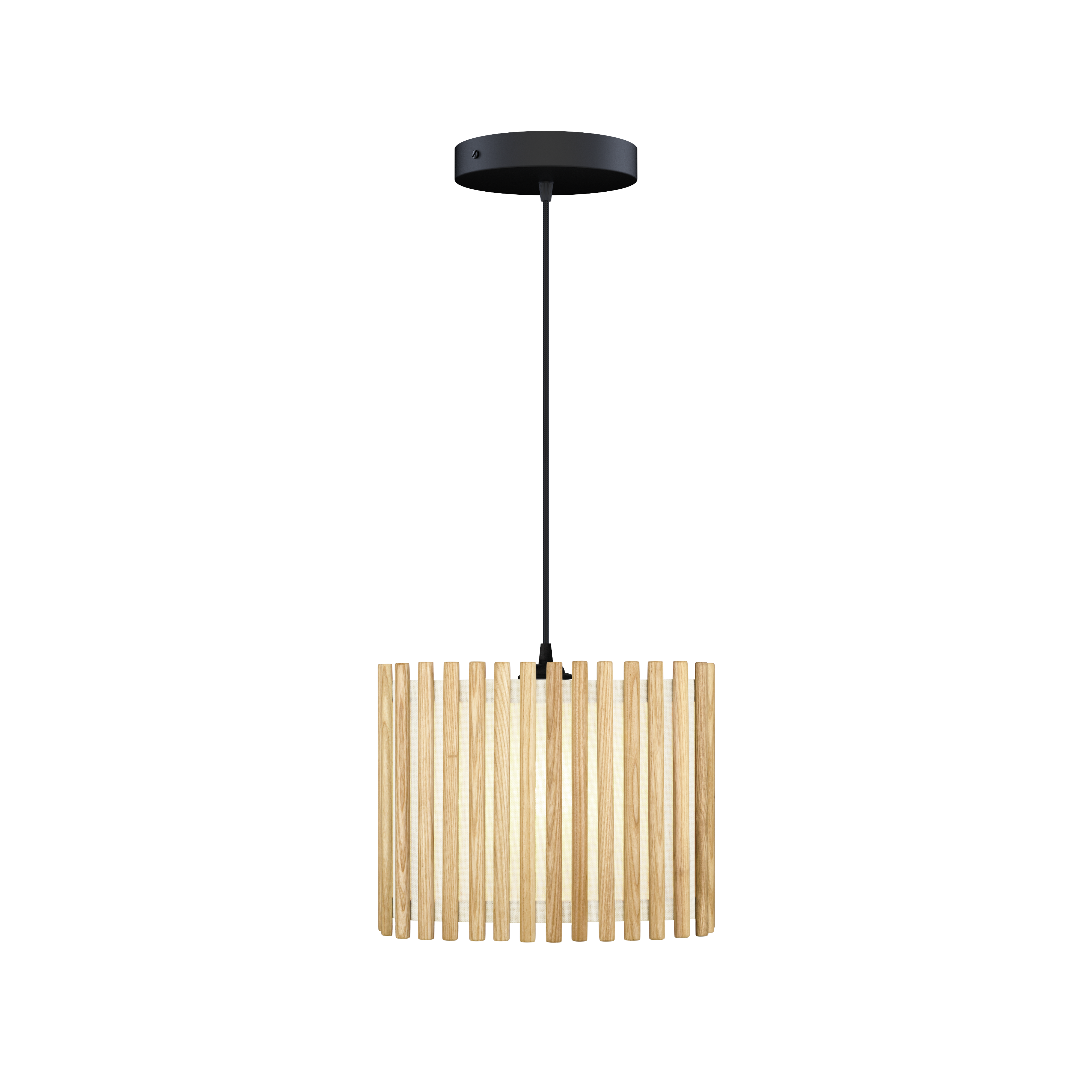 Komorebi Rectangular pendel, egetræ og sort • UMAGE