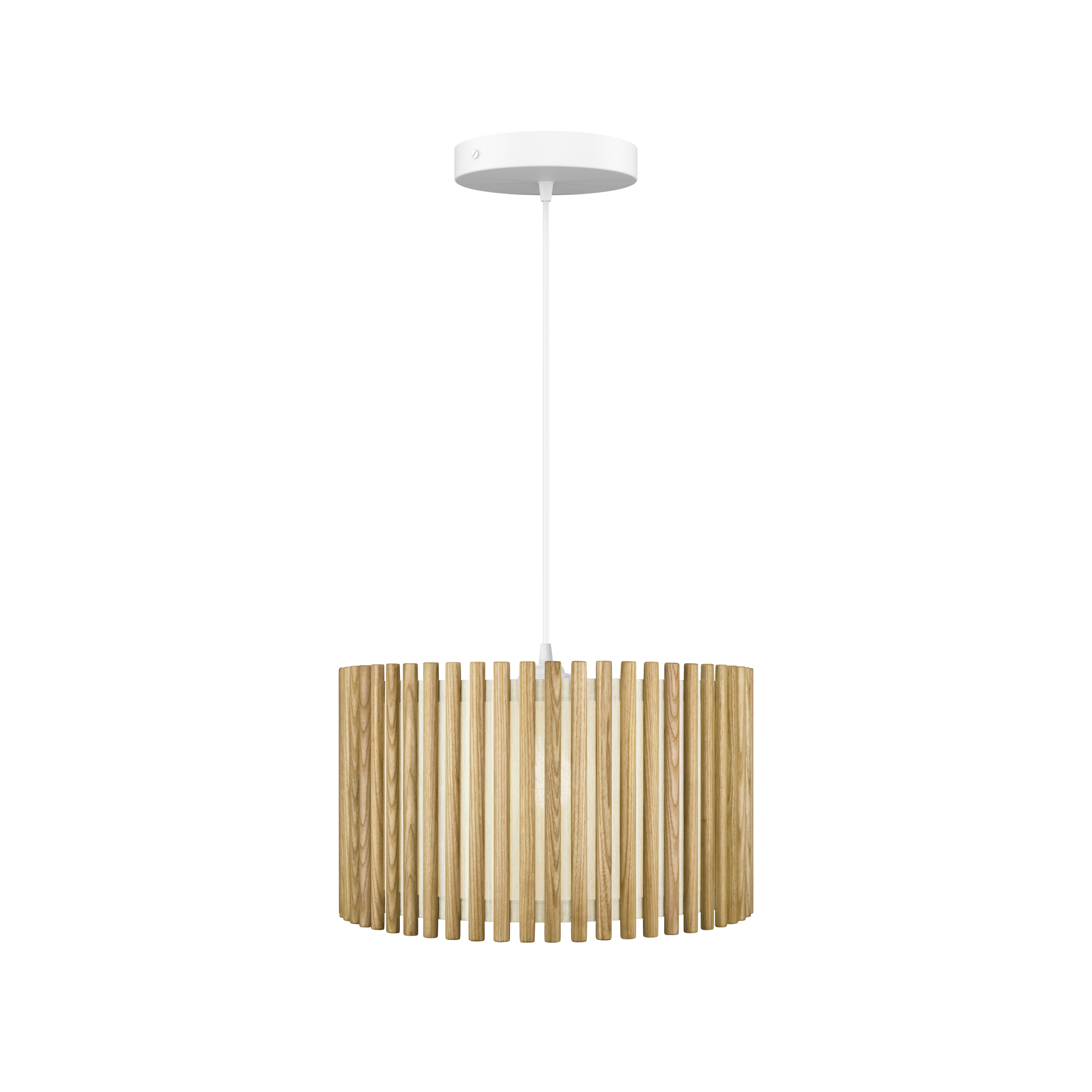 Komorebi Circle pendel, egetræ og hvid • UMAGE