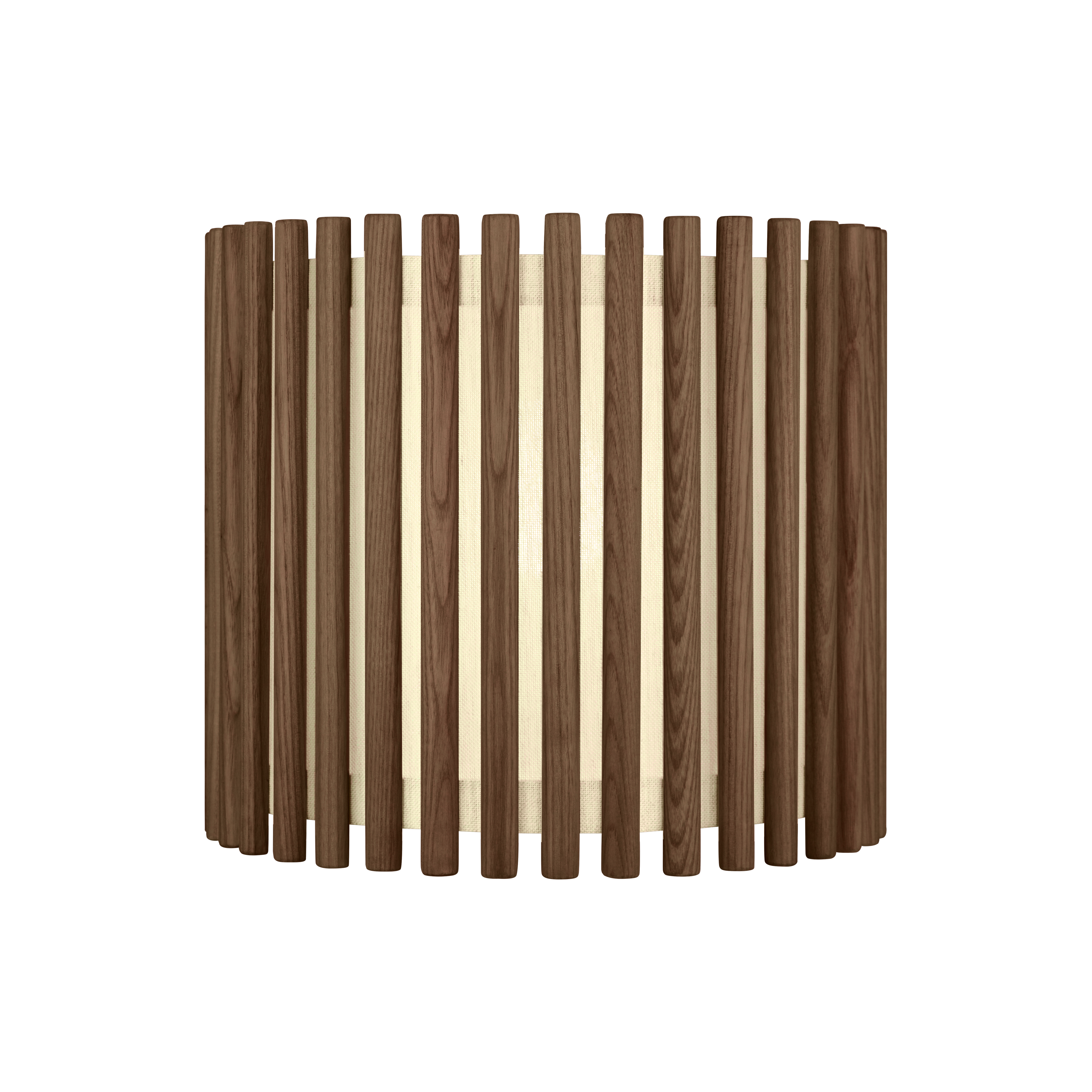 Komorebi Circle bordlampe, mørk egetræ og børstet stål look • UMAGE