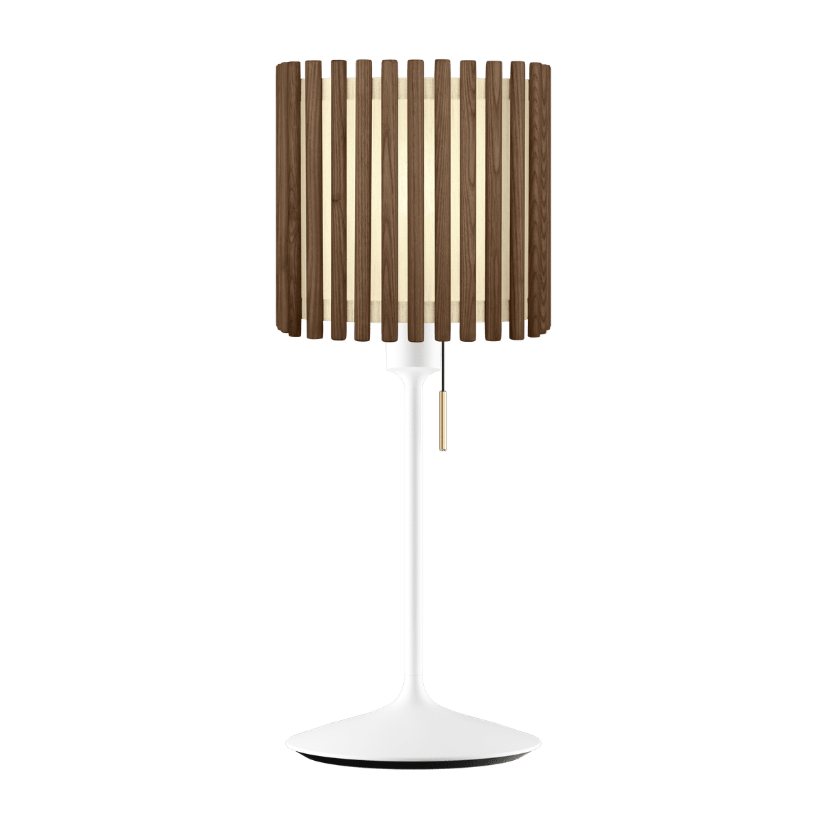 Komorebi Square bordlampe, mørk egetræ og hvid • UMAGE