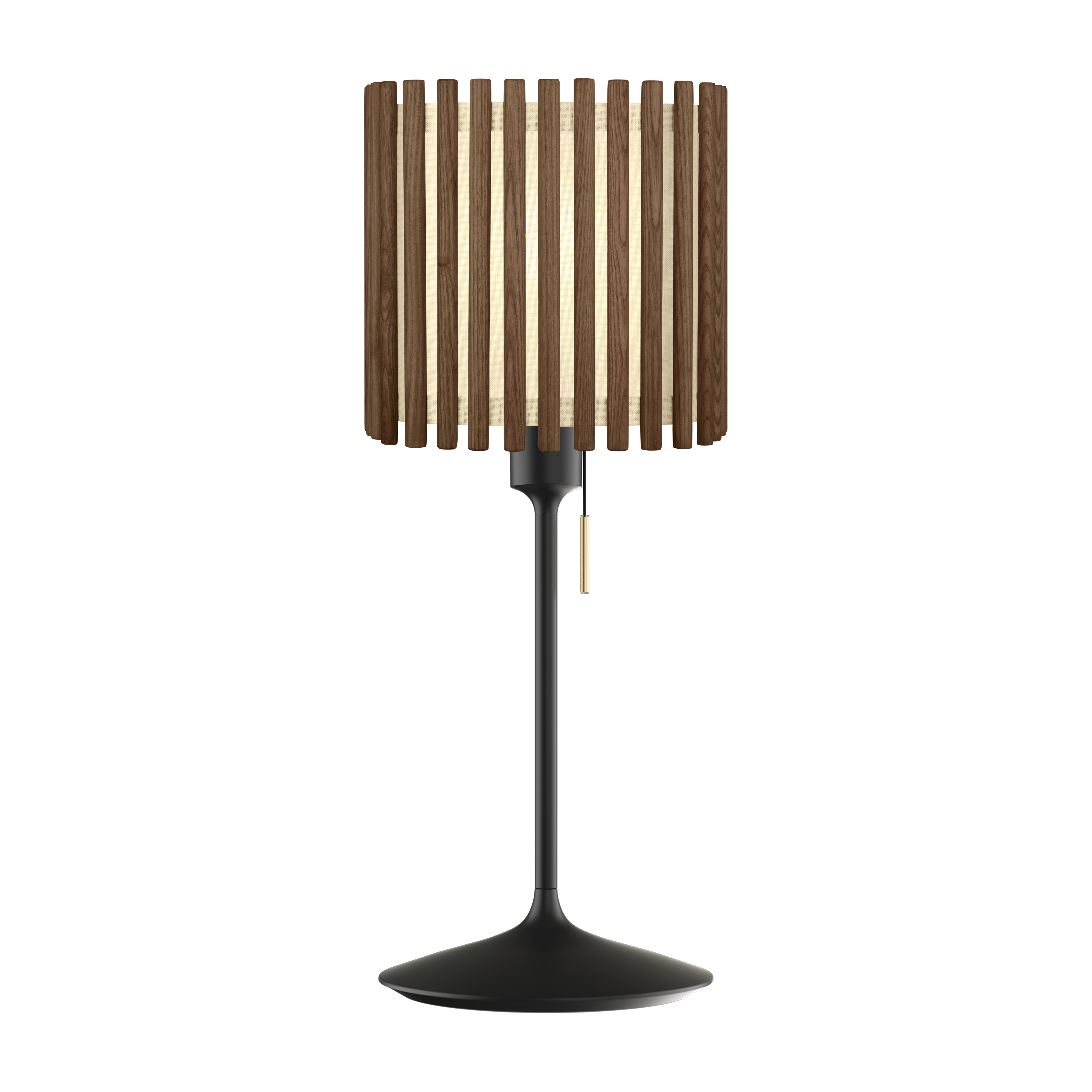 Komorebi Square bordlampe, mørk egetræ og sort • UMAGE