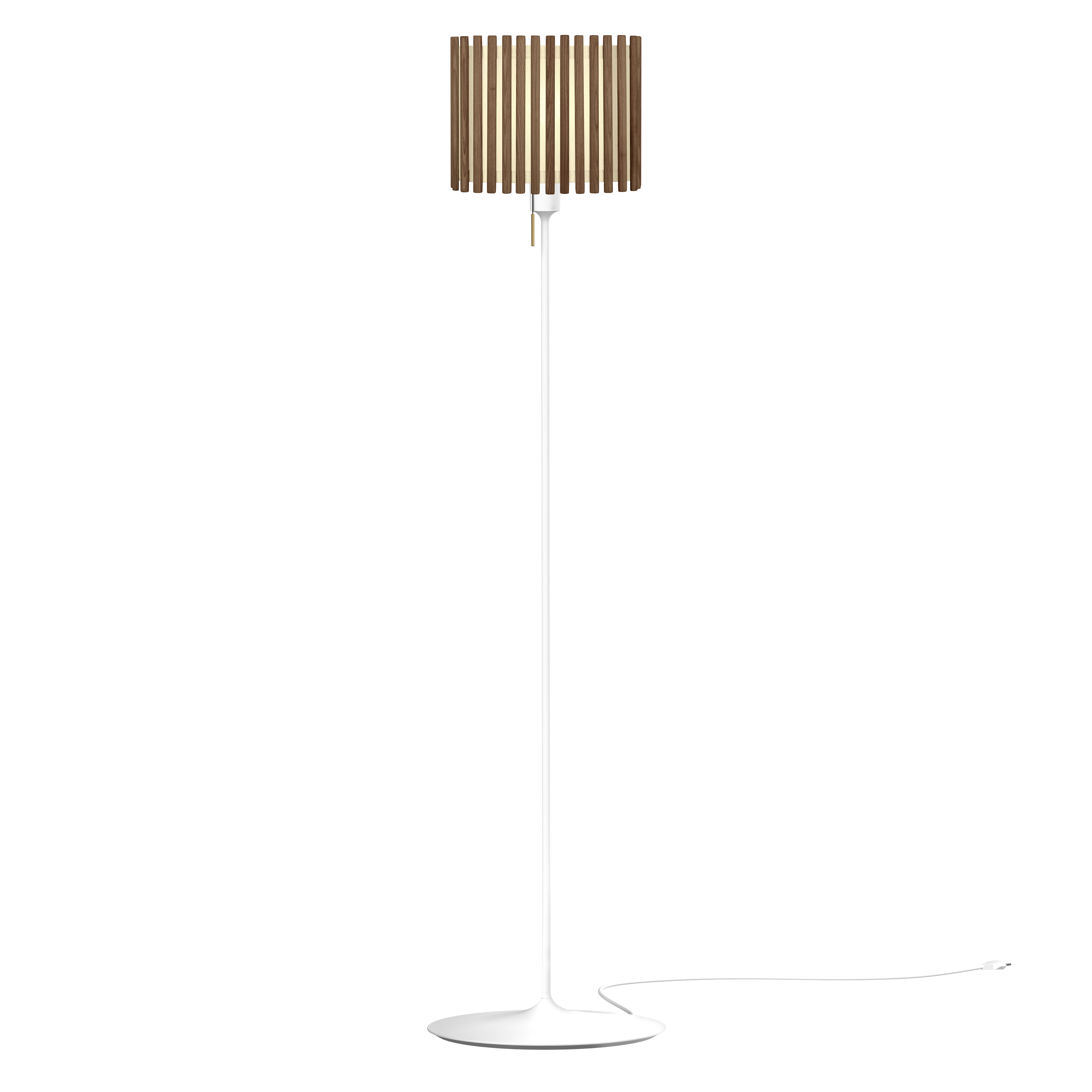 Komorebi Rectangular gulvlampe, mørk egetræ og hvid • UMAGE