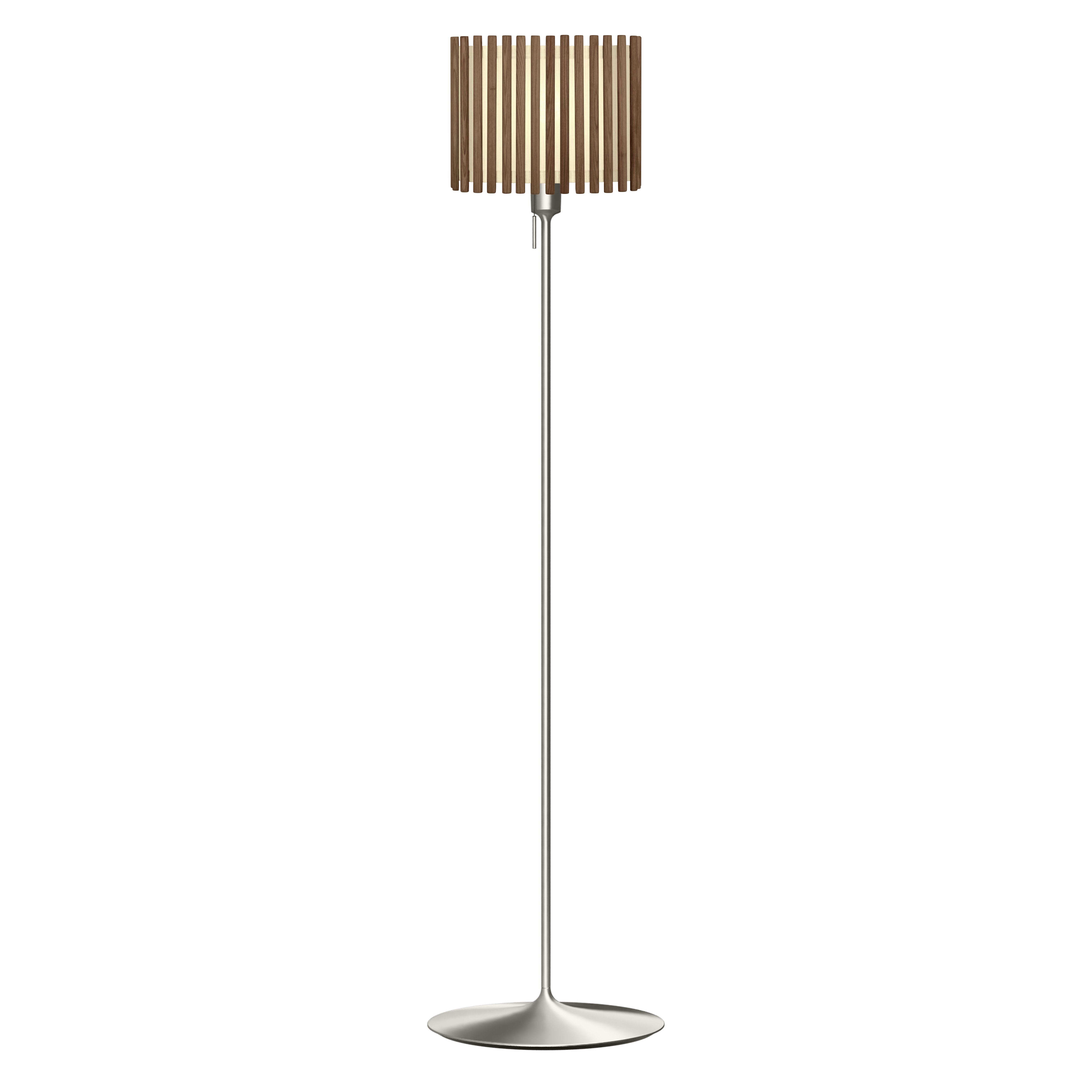 Komorebi Rectangular gulvlampe, mørk egetræ og børstet stål look • UMAGE