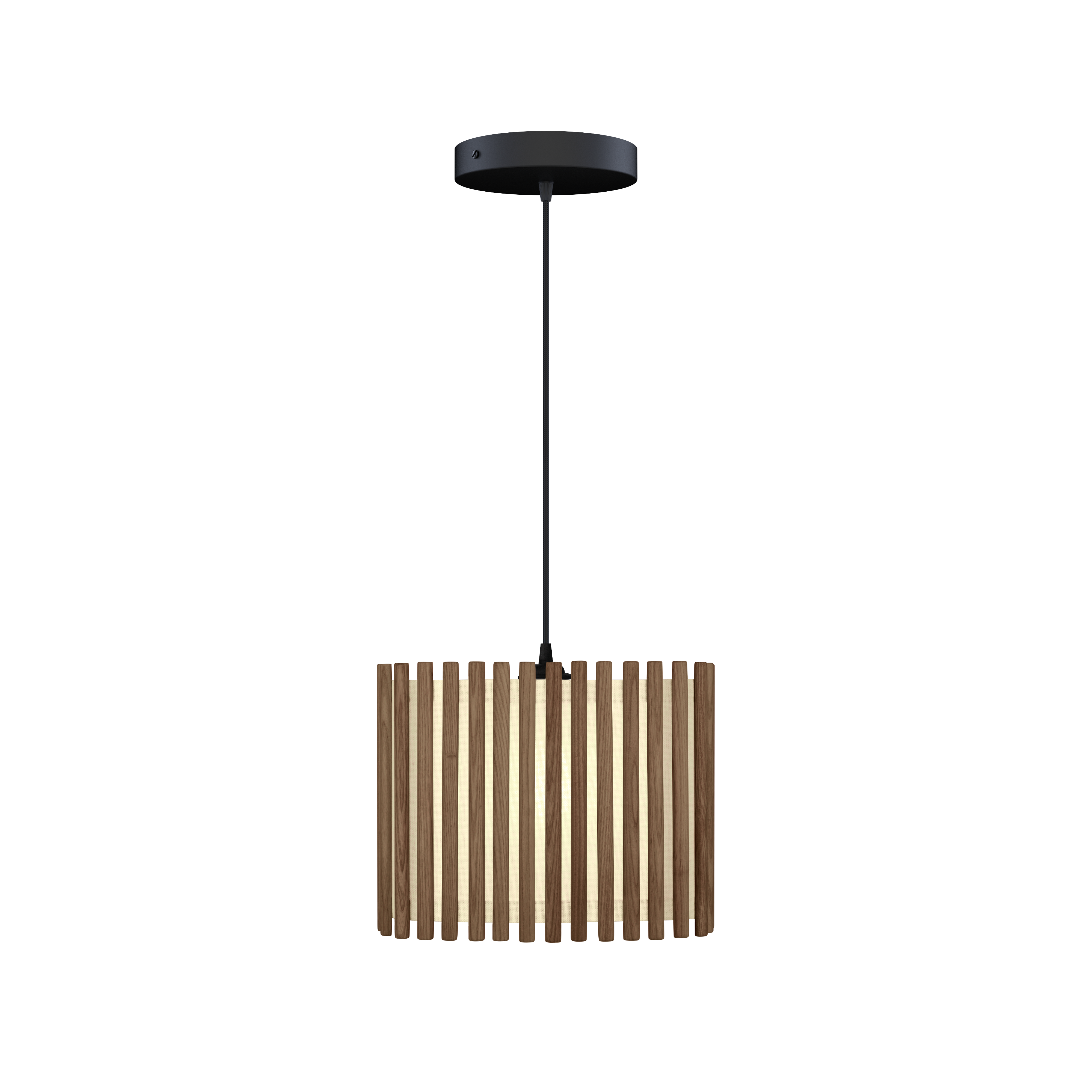 Komorebi Rectangular pendel, mørk egetræ og sort • UMAGE