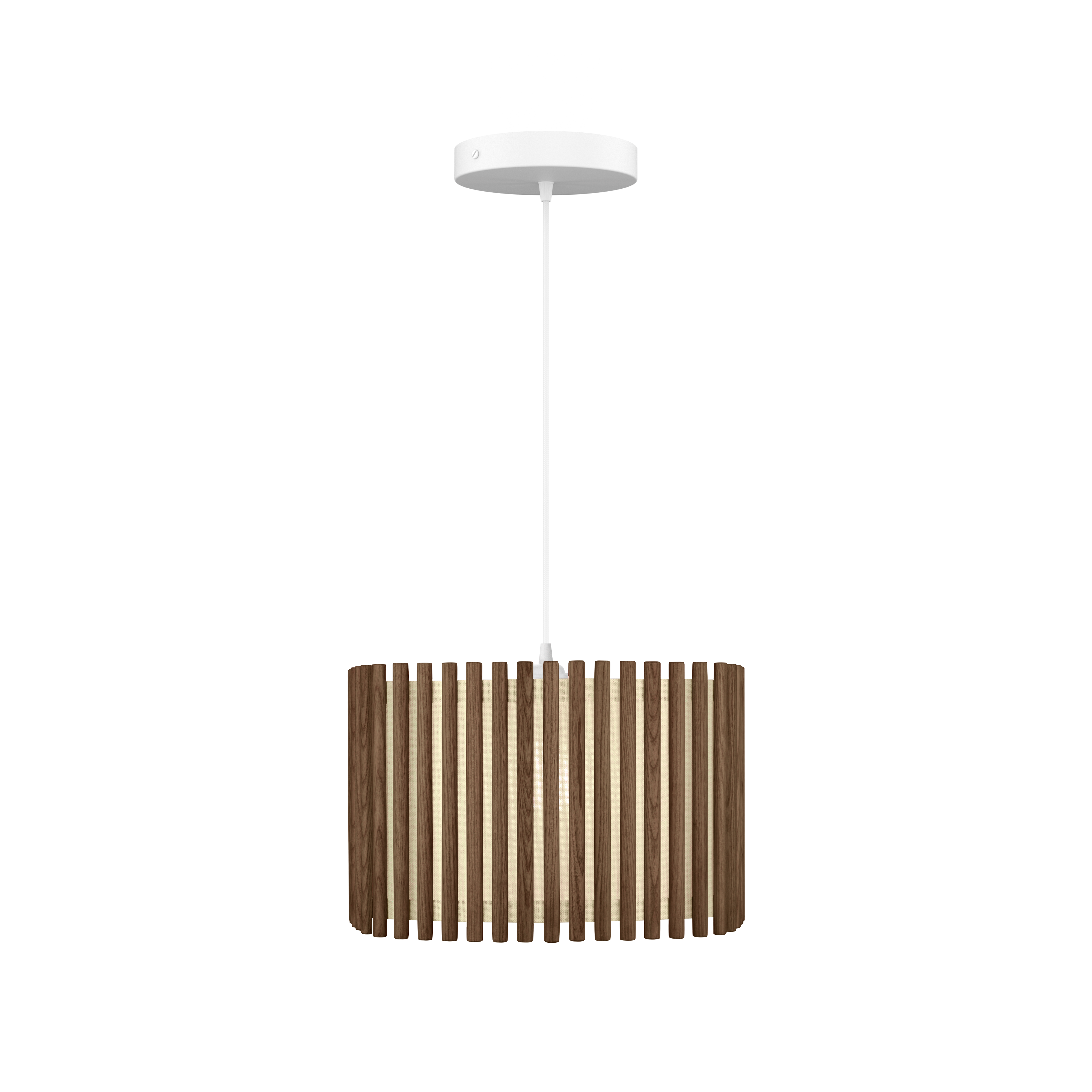 Komorebi Square pendel, mørk egetræ og hvid • UMAGE