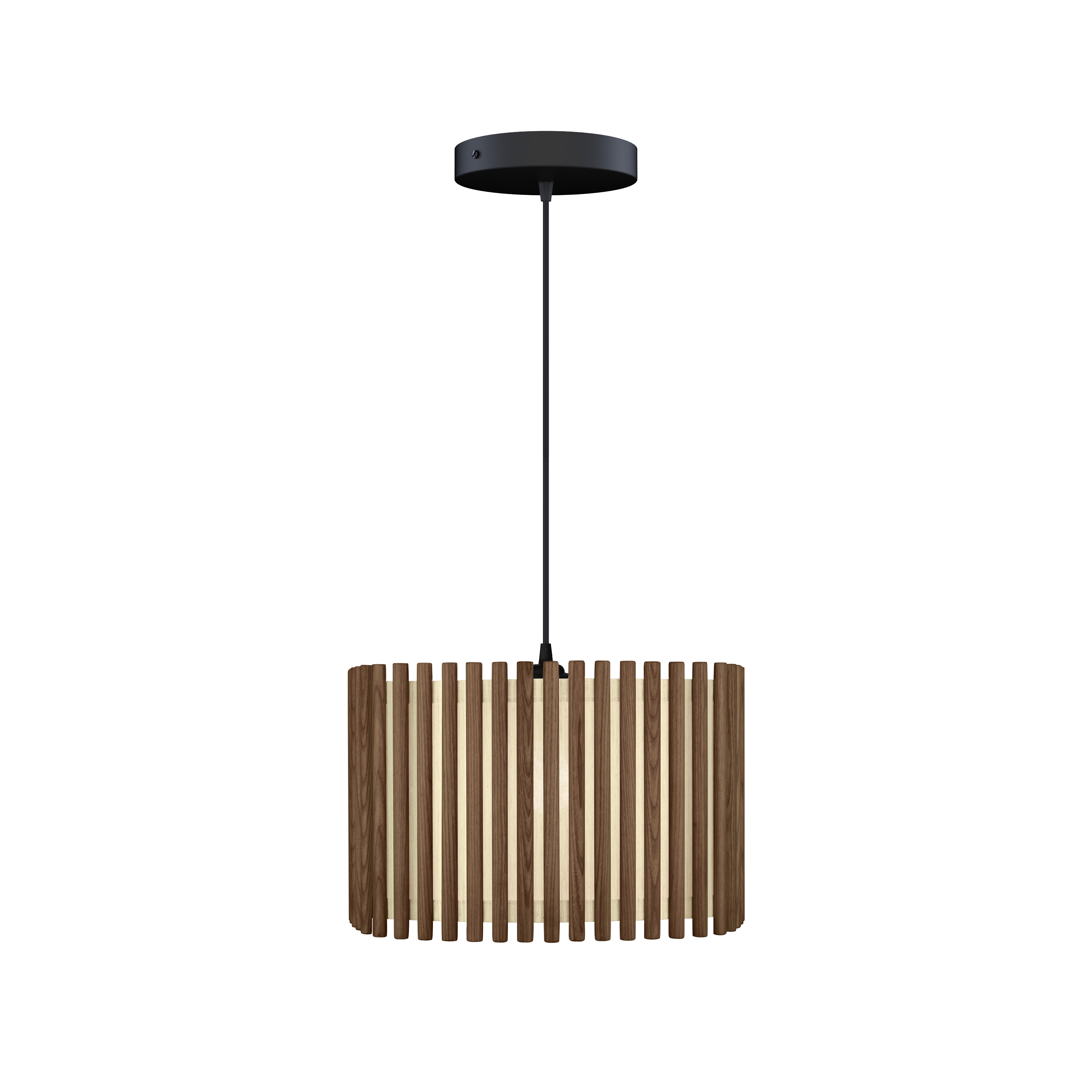 Komorebi Square pendel, mørk egetræ og sort • UMAGE