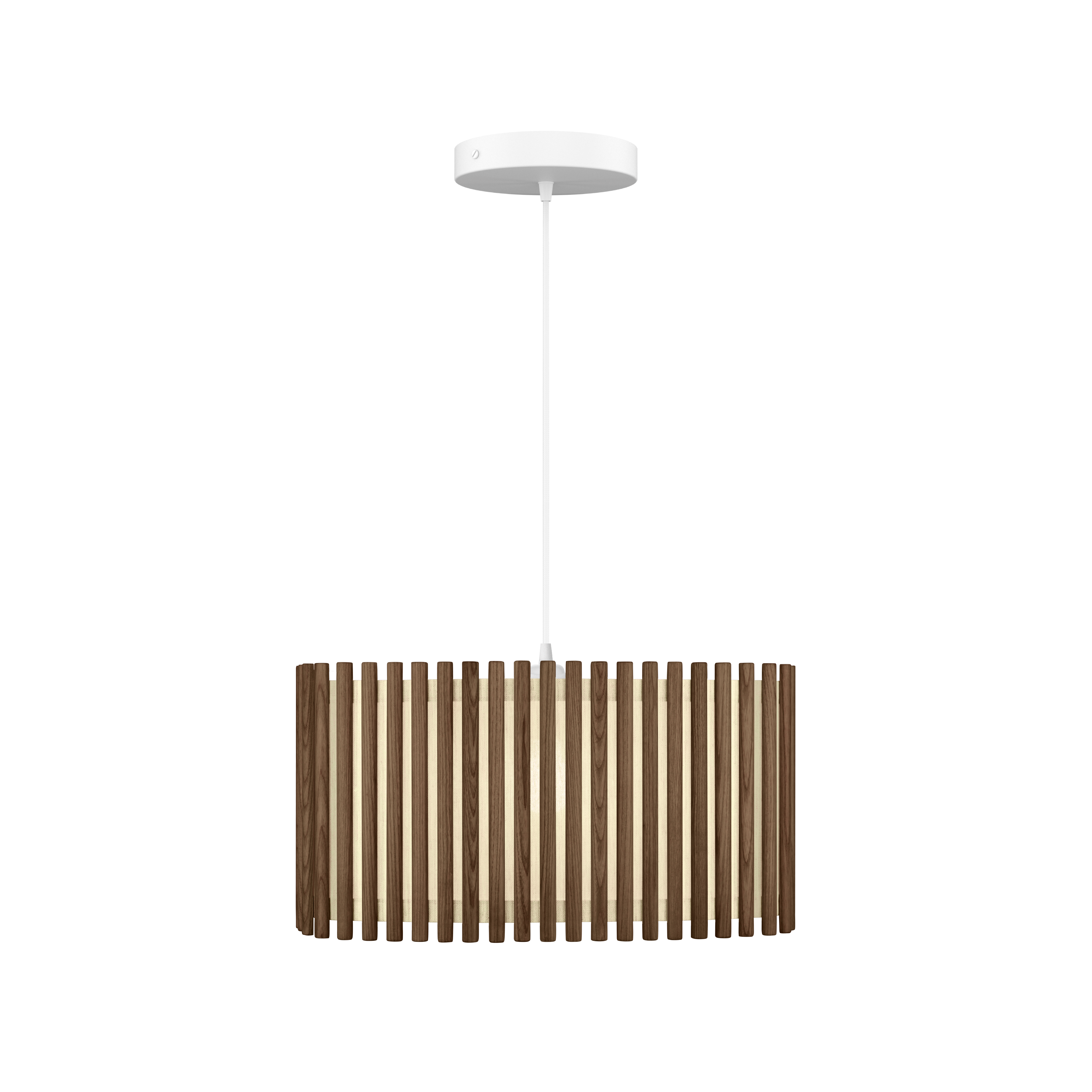 Komorebi Rectangular pendel, mørk egetræ og hvid • UMAGE