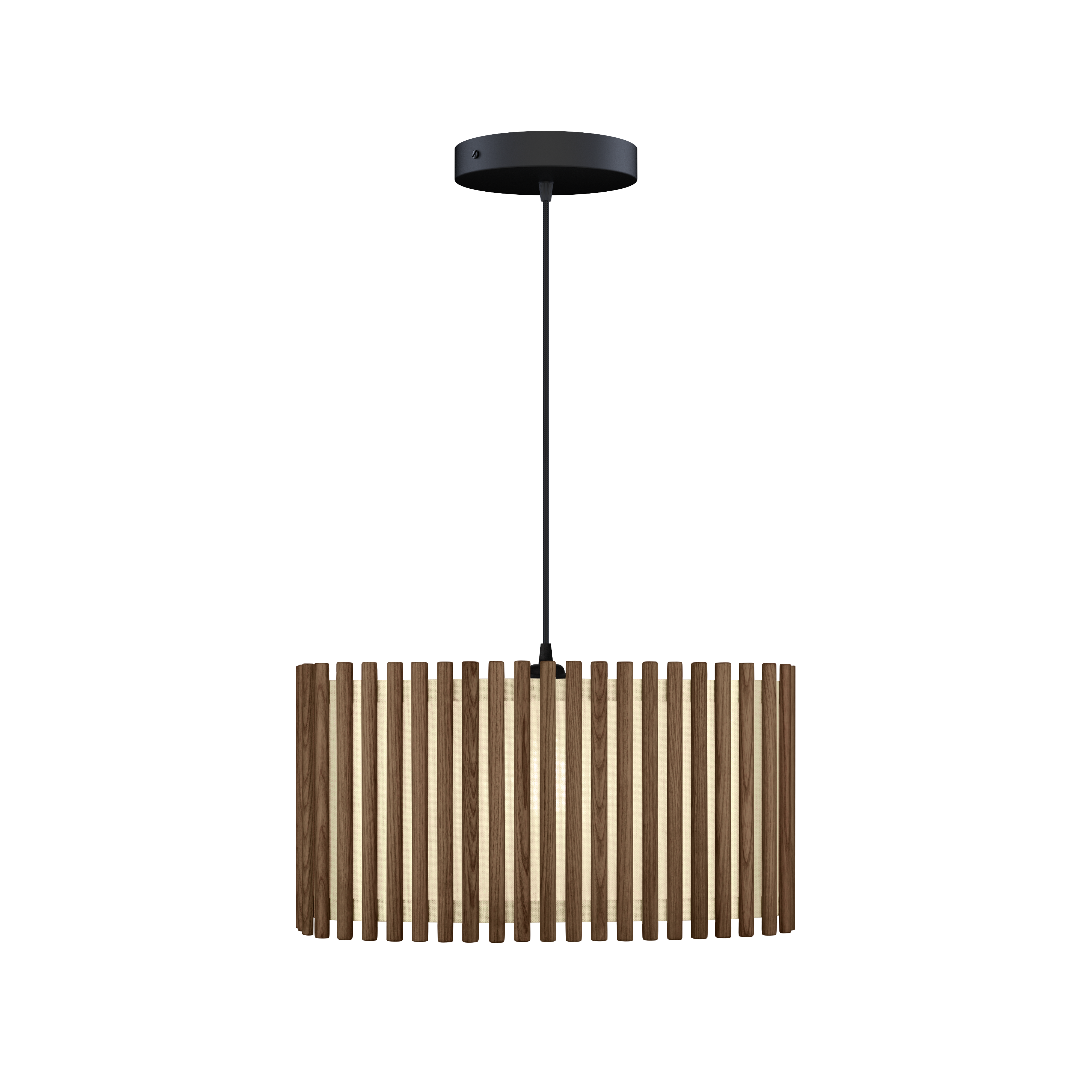 Komorebi Rectangular pendel, mørk egetræ og sort • UMAGE