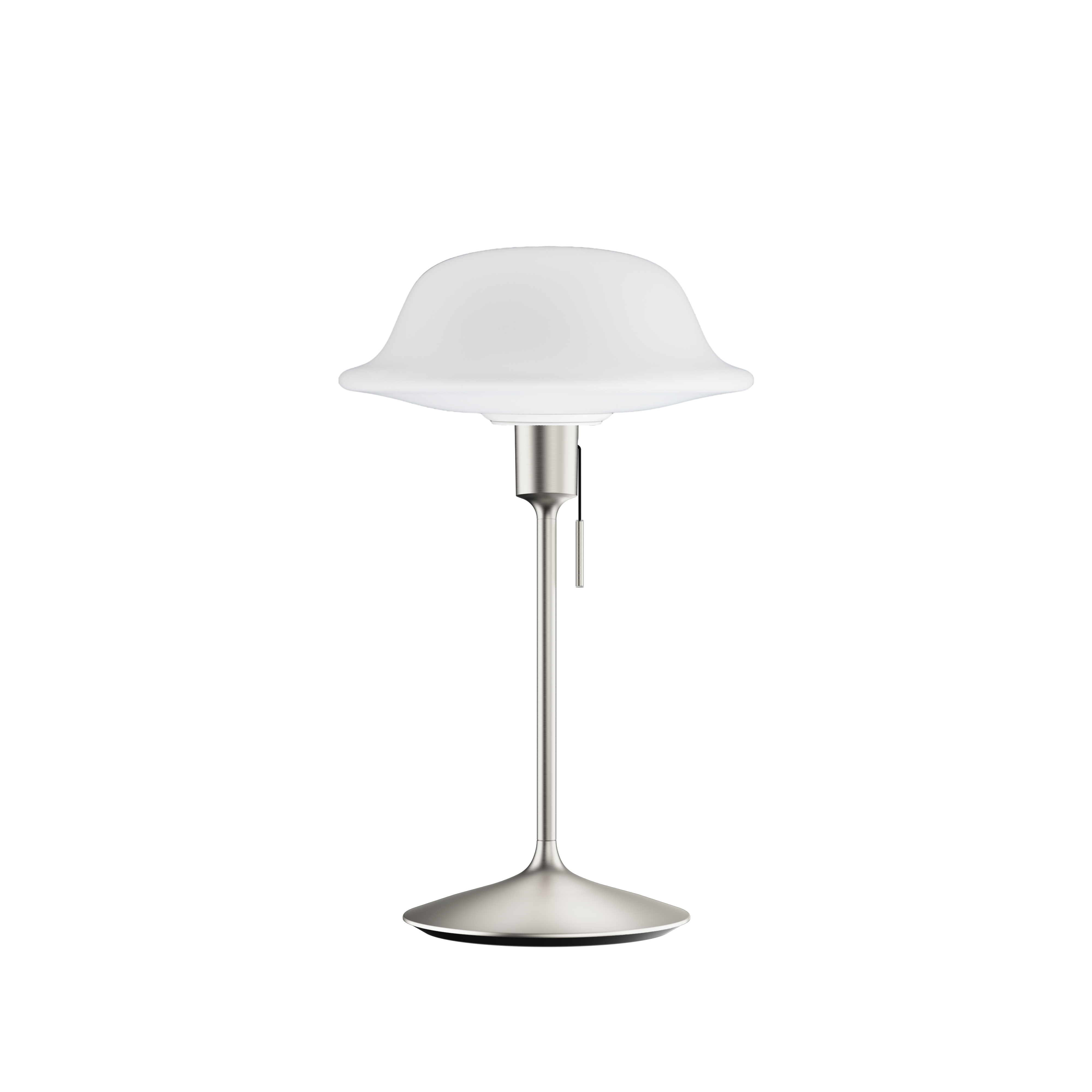 Butler bordlampe, hvid og børstet stål look • UMAGE
