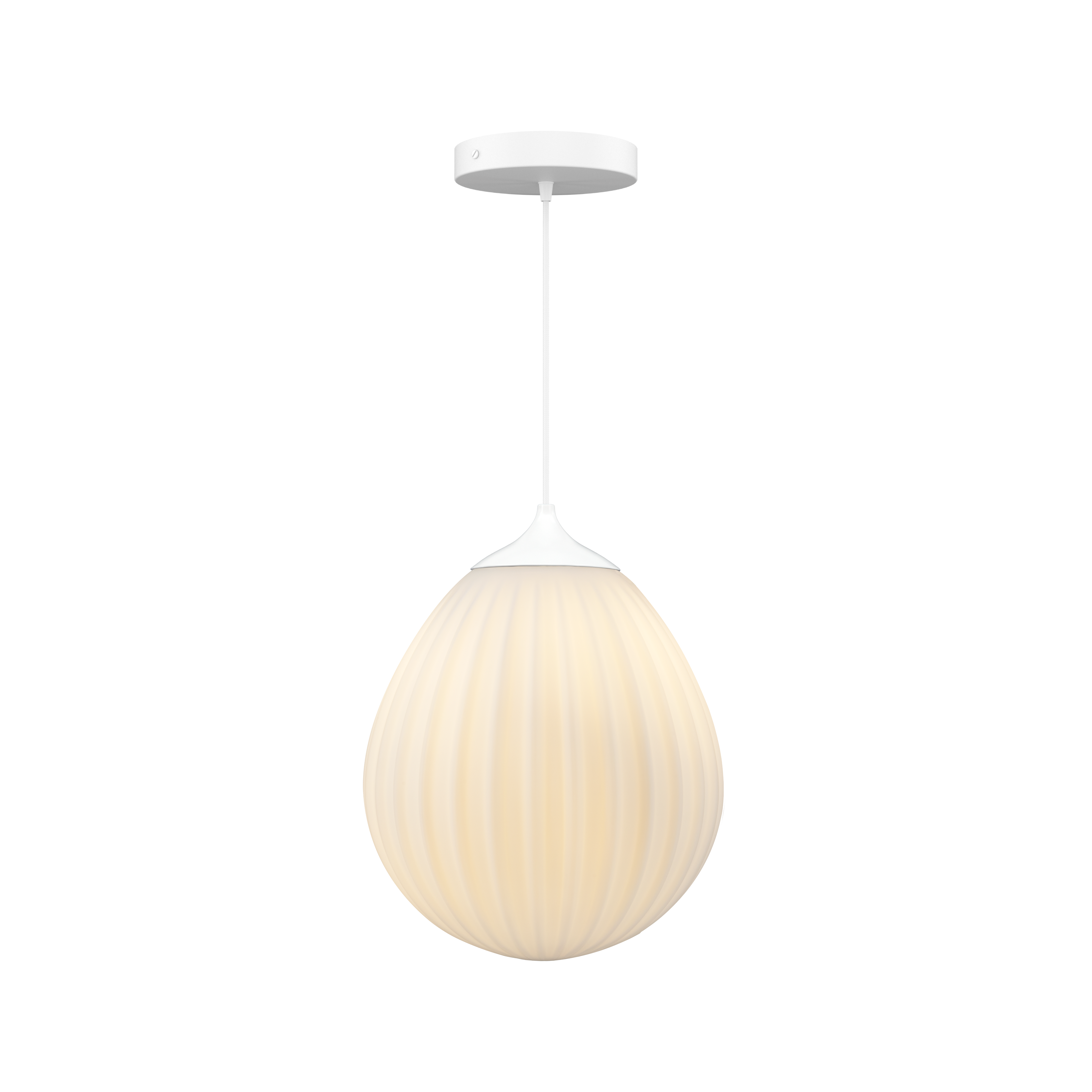 Around the World pendel med roset, hvid • UMAGE