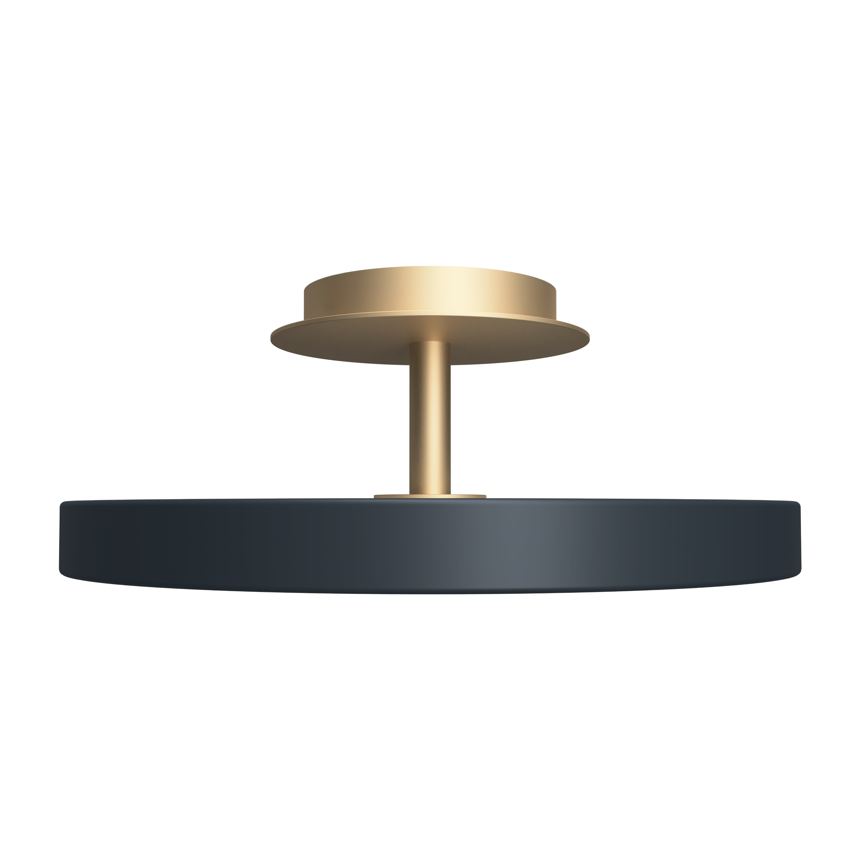 Asteria Up Plus loftlampe, grå og messing • UMAGE