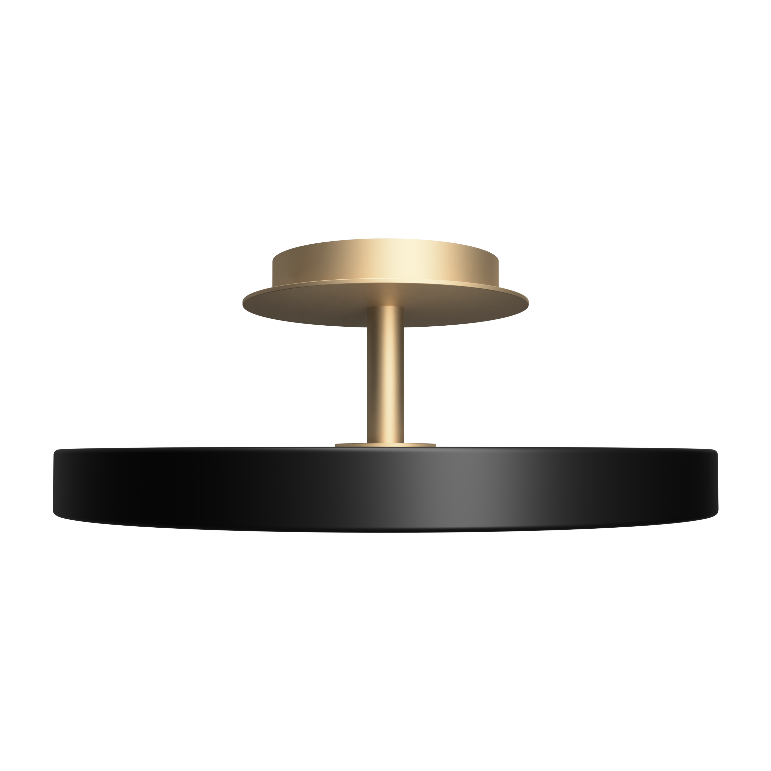 Asteria Up Plus loftlampe, sort og messing • UMAGE