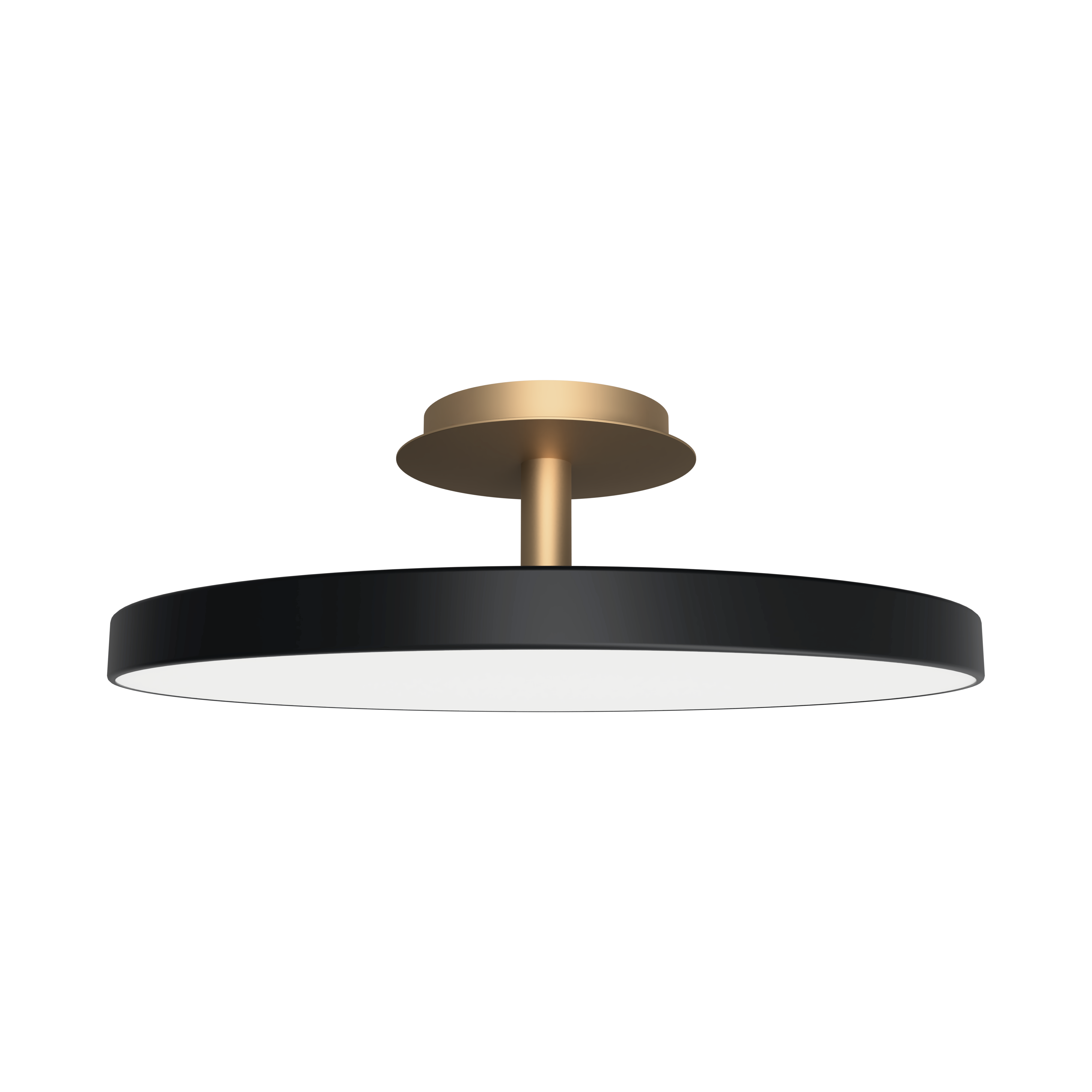 Asteria Up Plus loftlampe, sort og messing • UMAGE