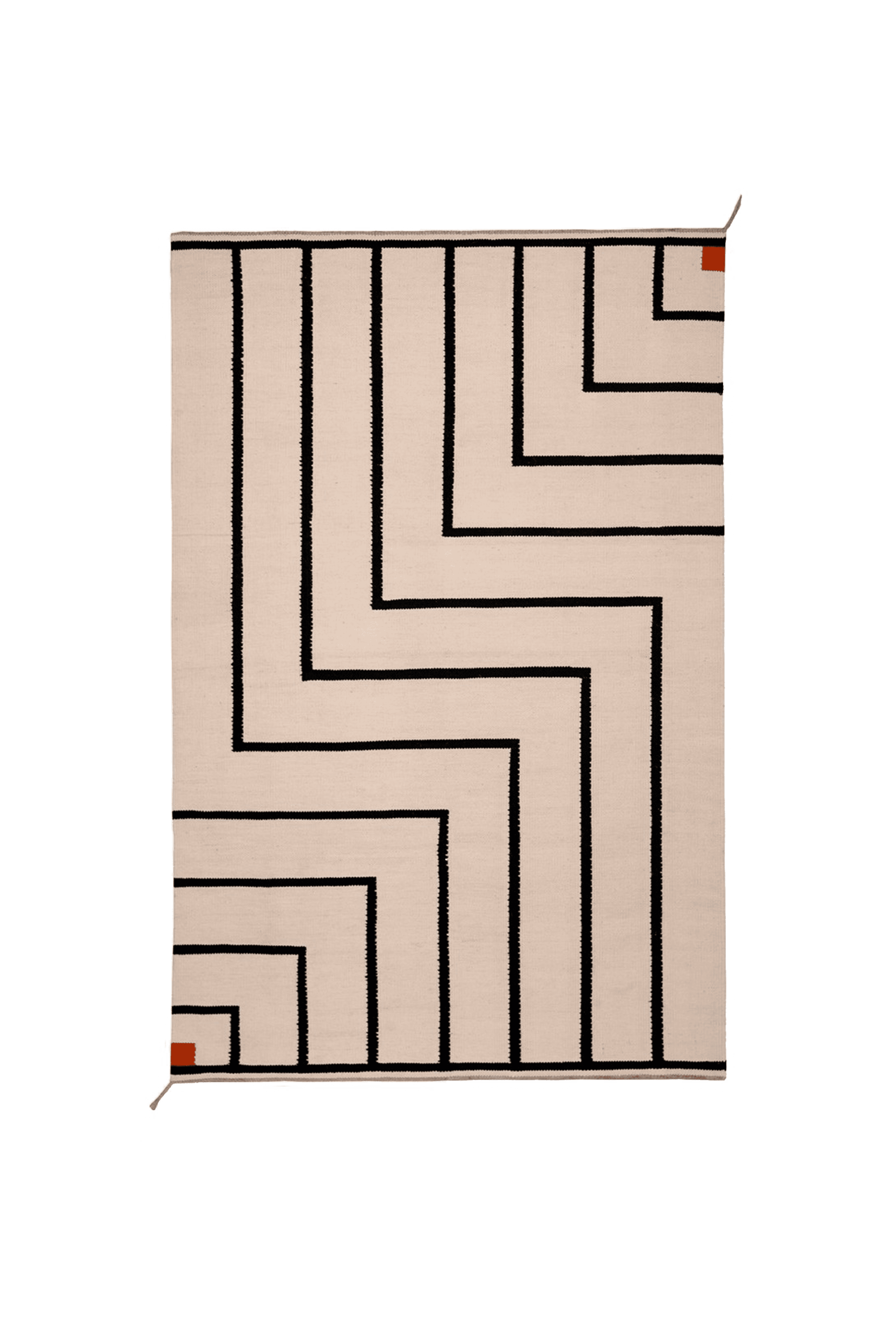 Tæppe VK-1, hvid/sort • NORDICMODERN