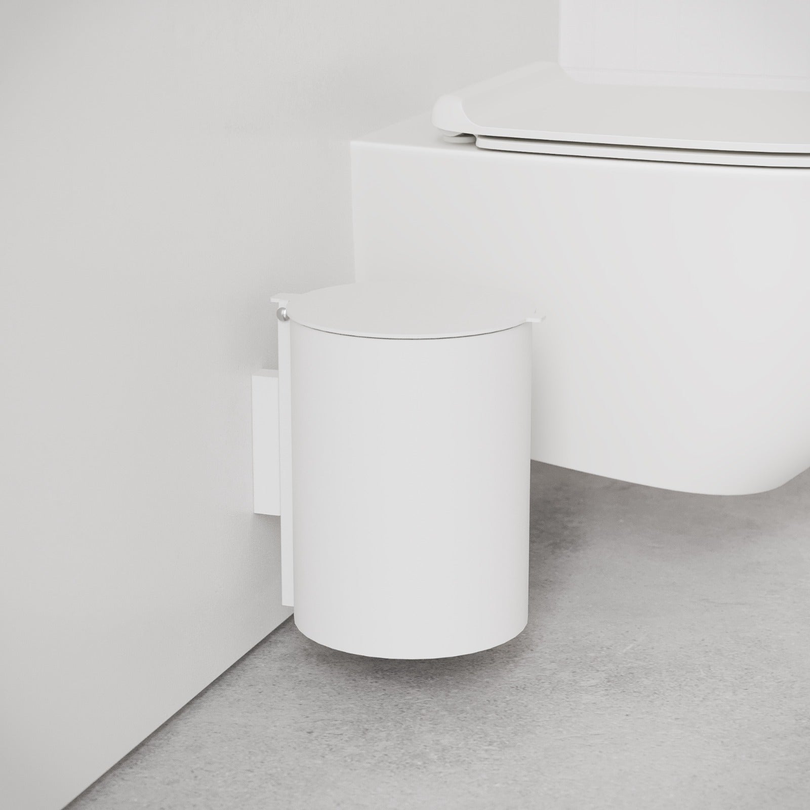 Toiletspand, hvid • NICHBA