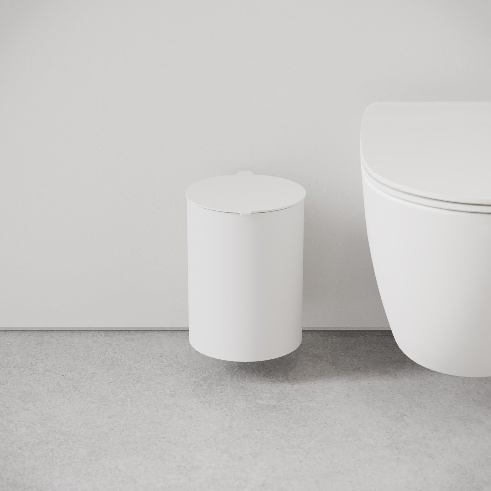 Toiletspand, hvid • NICHBA