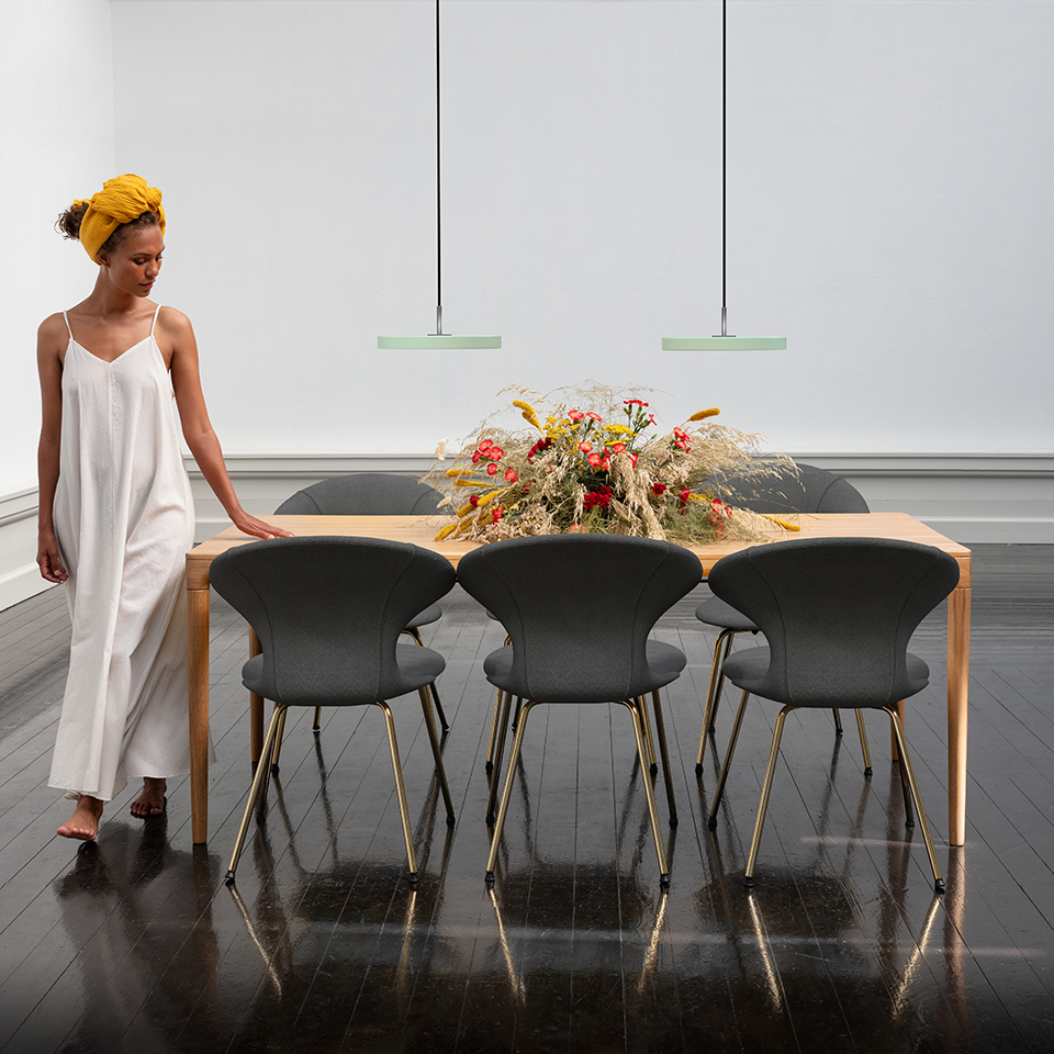 Asteria pendel, oliven og stål • UMAGE