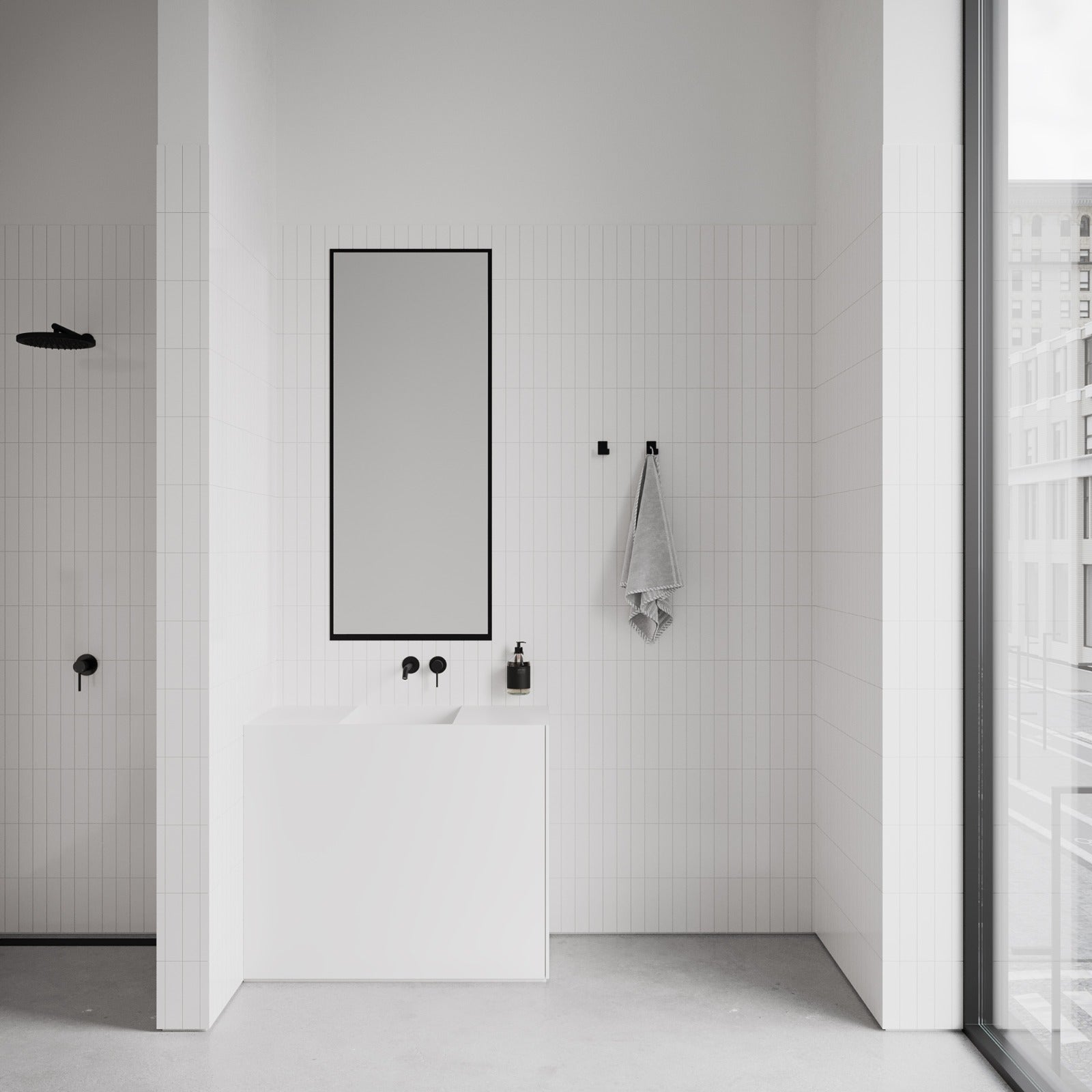 Badeværelsesknage, sort (2 stk.) • NICHBA