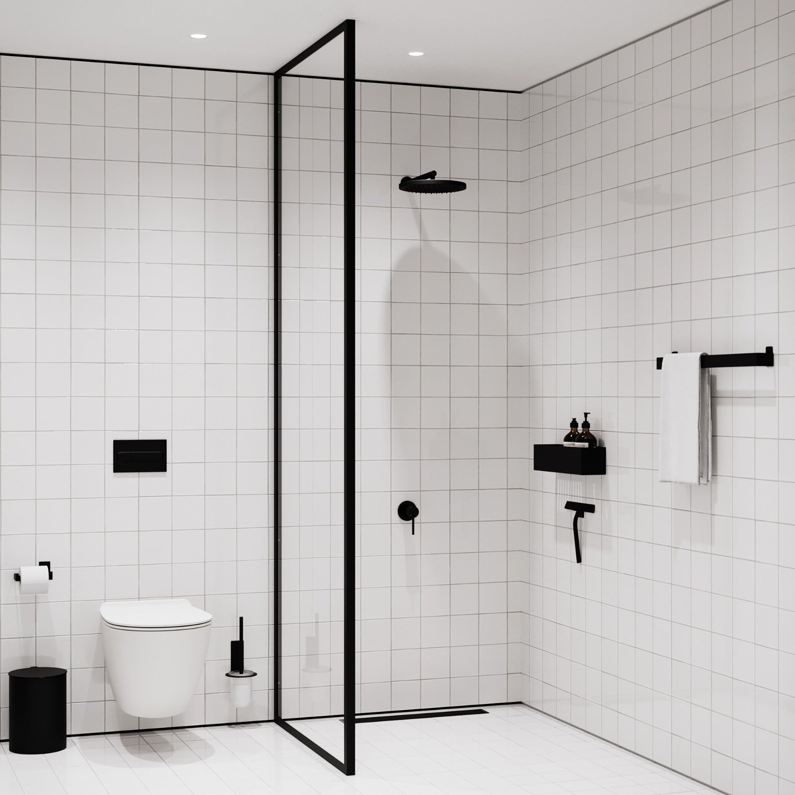 Toiletspand, sort • NICHBA