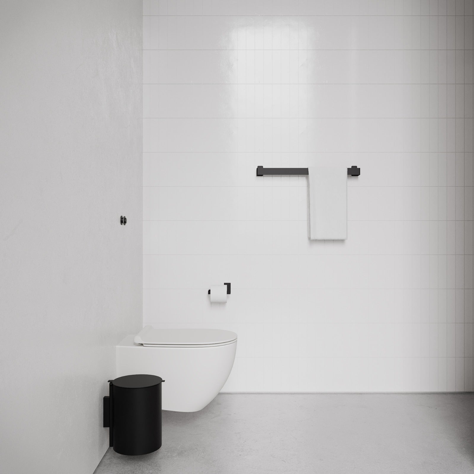 Toiletrulleholder, sort • NICHBA