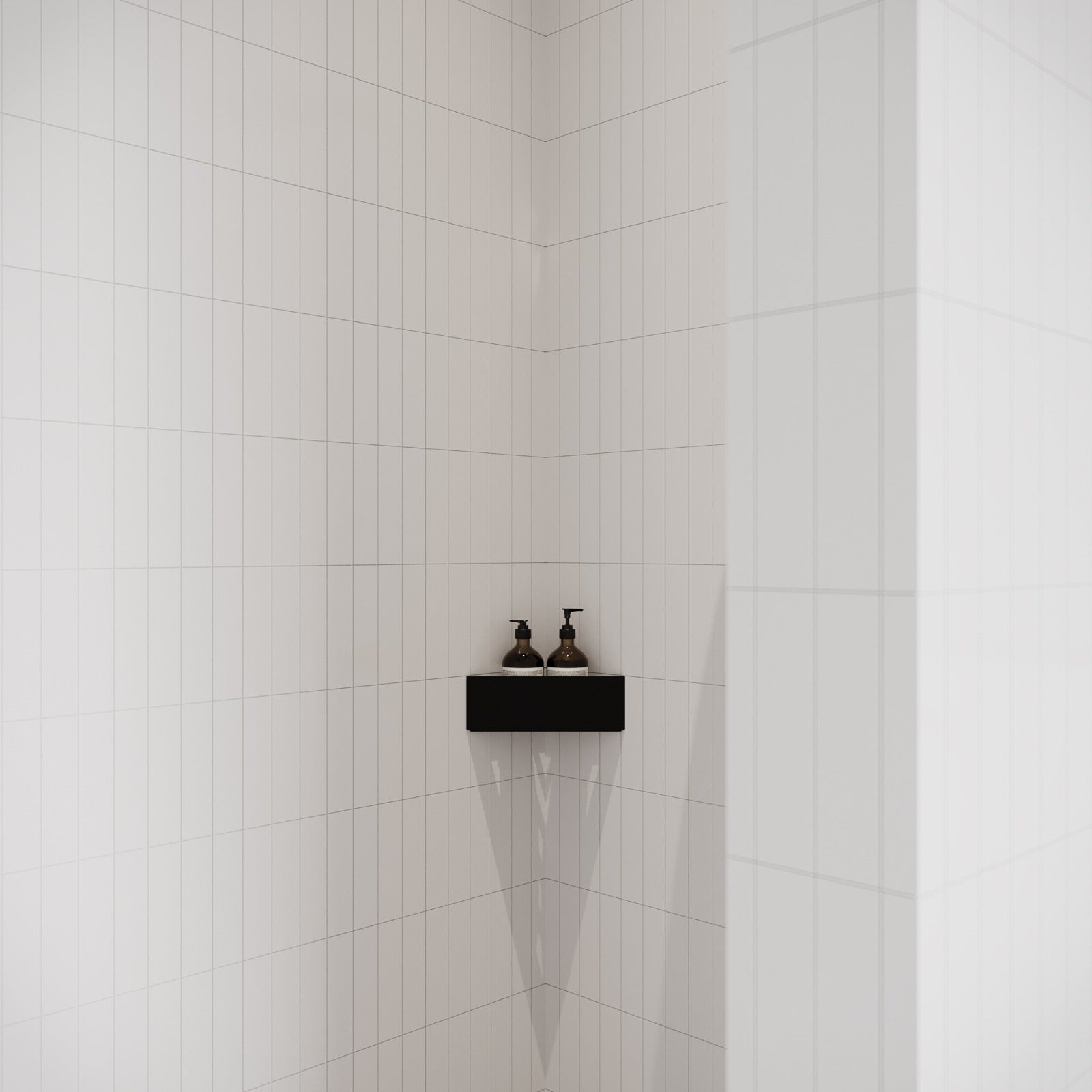 Brusehylde hjørne, sort • NICHBA