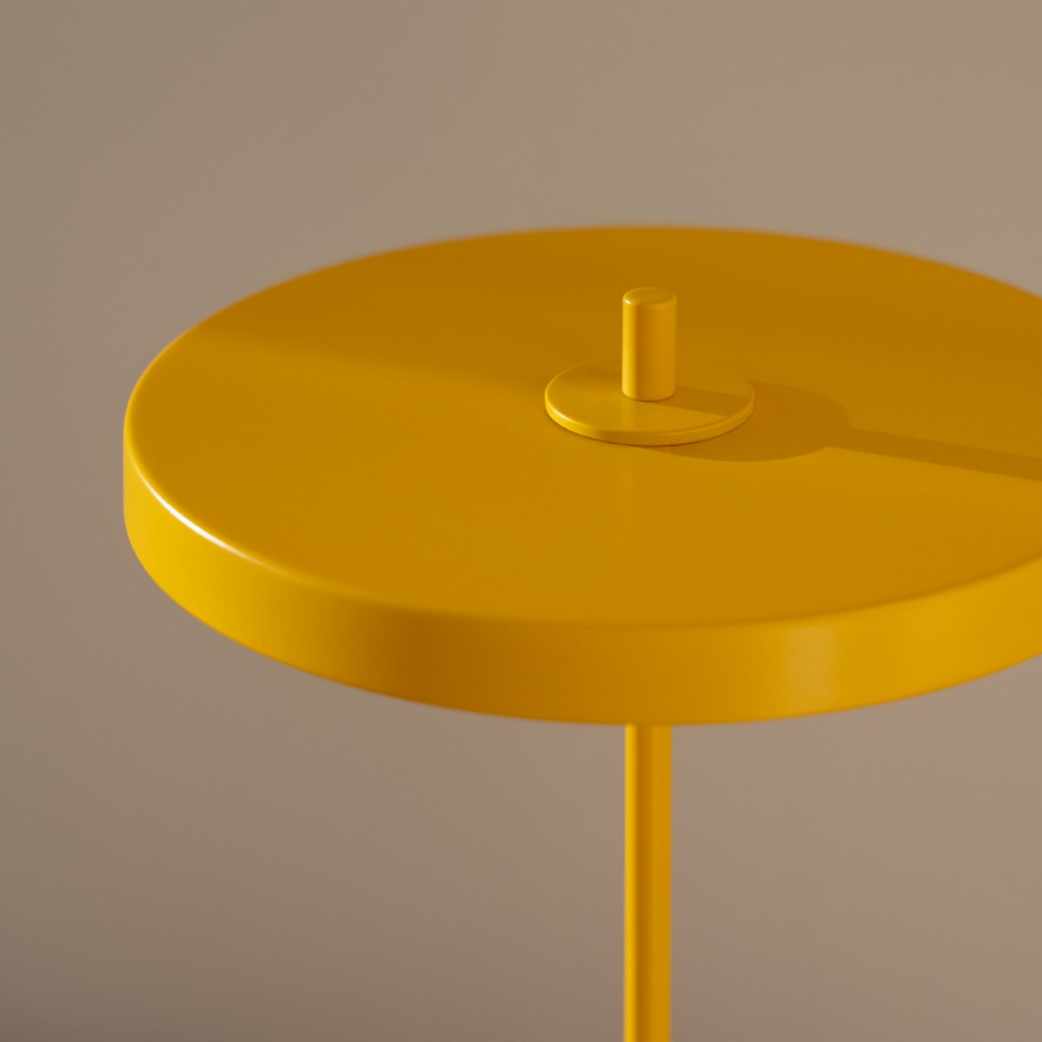 Asteria Move Monochrome, portable bordlampe, gul (sunflower) • UMAGE