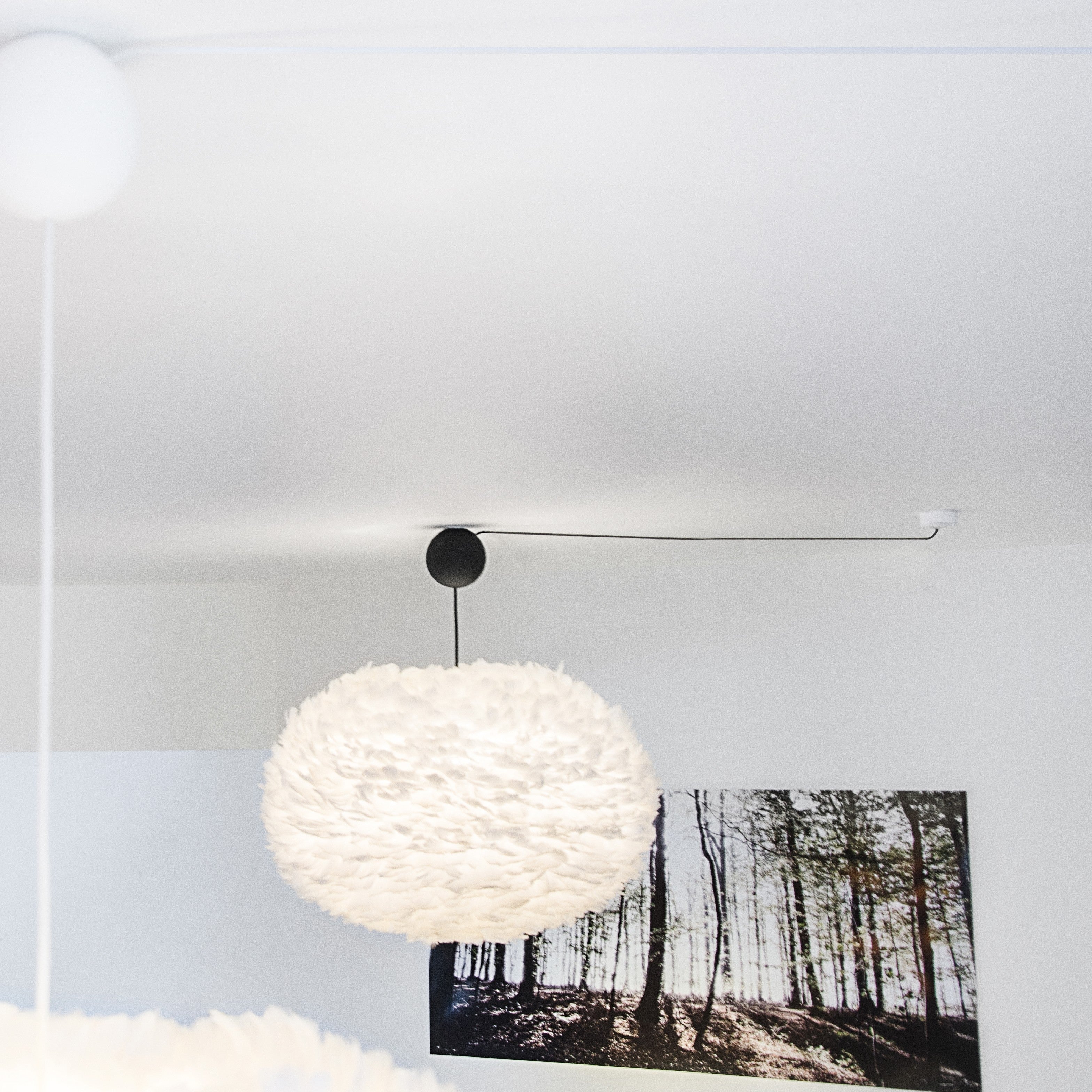 Canonball, baldakin med ledning og fatning E27, sort • UMAGE