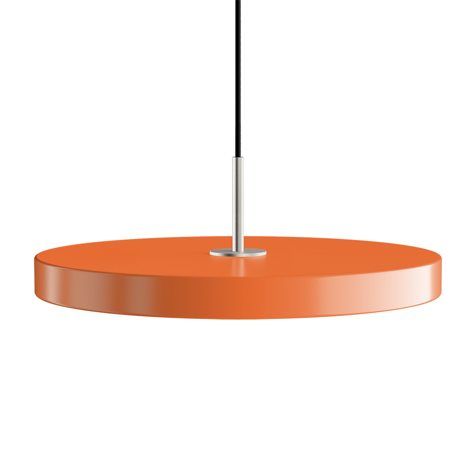 Asteria pendel, orange og stål • UMAGE