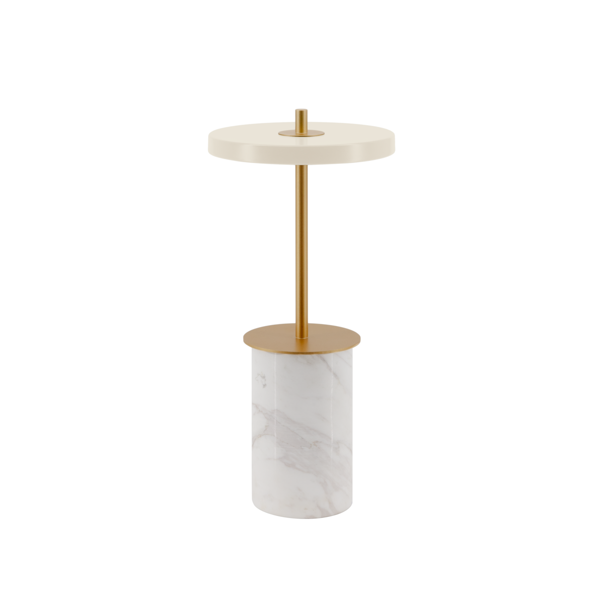 Asteria Move Mini, portable bordlampe, hvid marmor • UMAGE