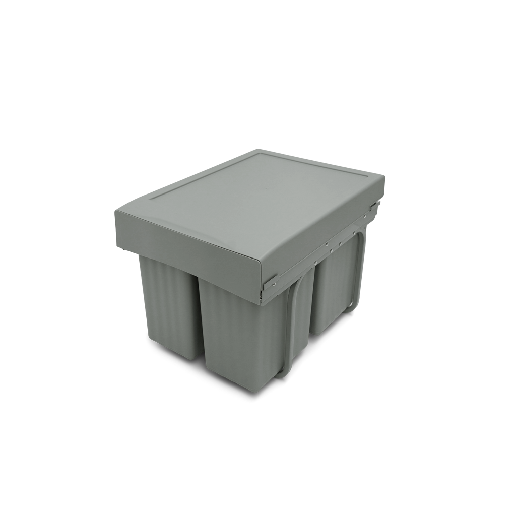 Affaldssystem: Copenhagen 4-30 • Affaldssystem i stål og plast på 4 x 7,5 liter med fuldudtræk