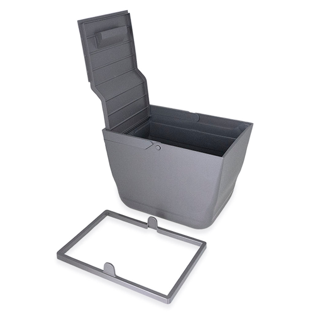 Affaldsspand på 13 liter i mørkegrå plast med hank