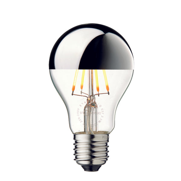 Klar pære med en sølv topforsegling