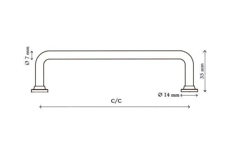 Frederiksberg • Køkkengreb, mat hvid