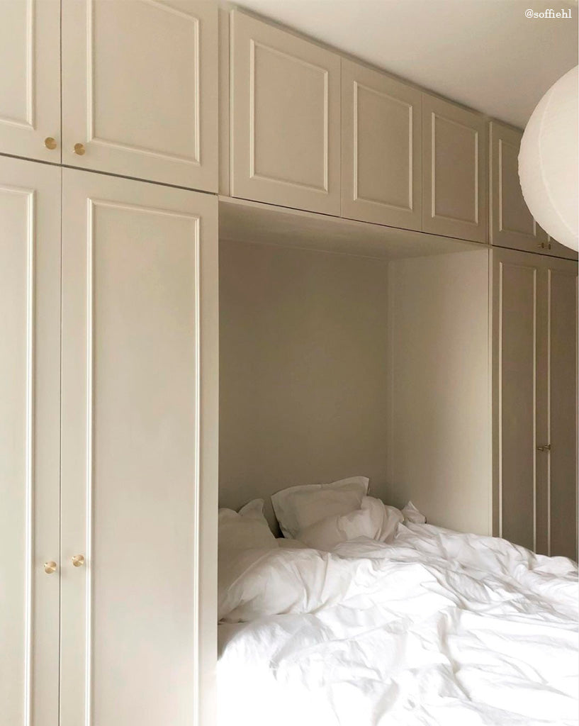 København møbelknop, Ø 55 mm, børstet messing med lak • Chr. Jørgensen